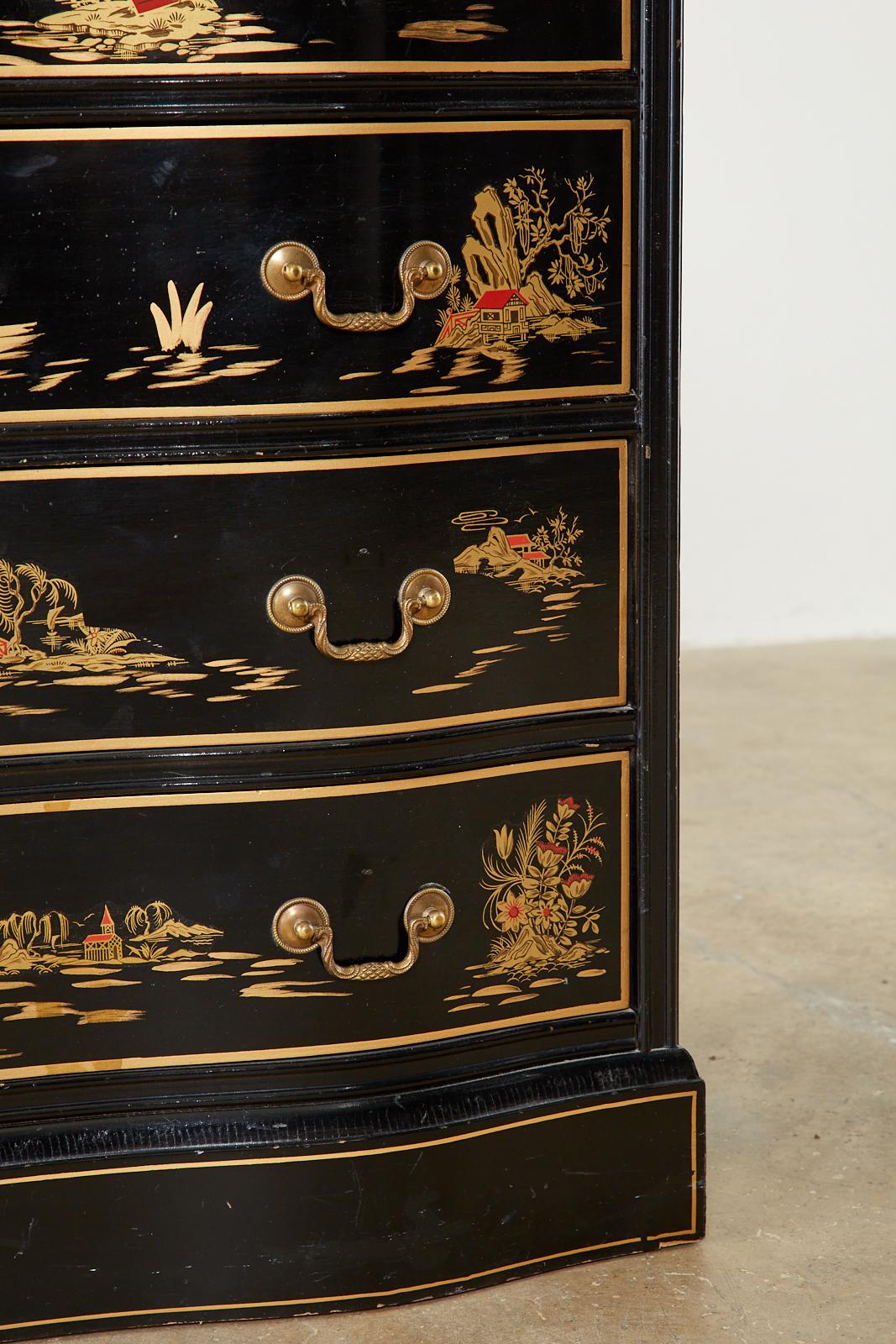 English Regency Style Chinoiserie Decorated Commode or Chest 7