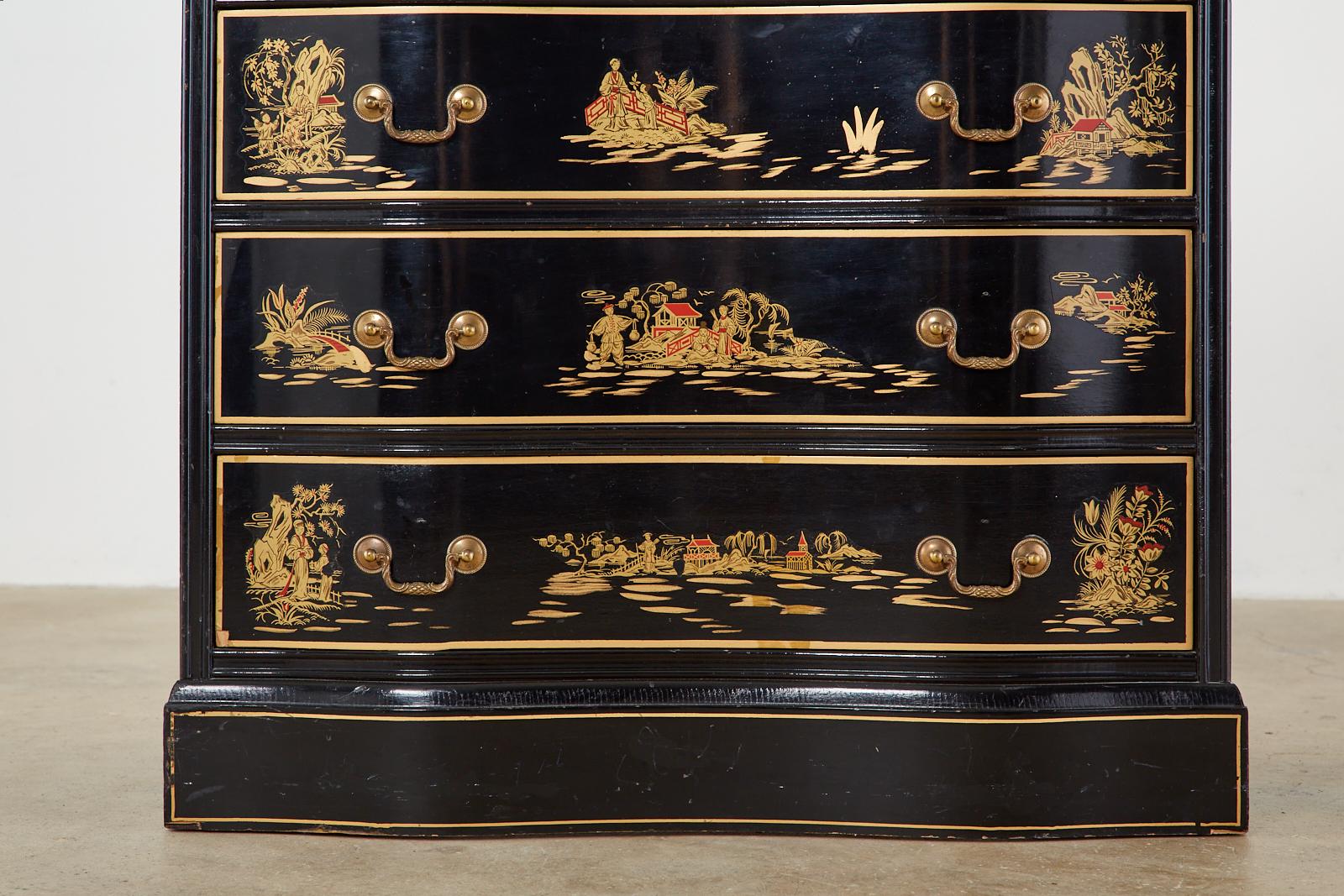 English Regency Style Chinoiserie Decorated Commode or Chest 2