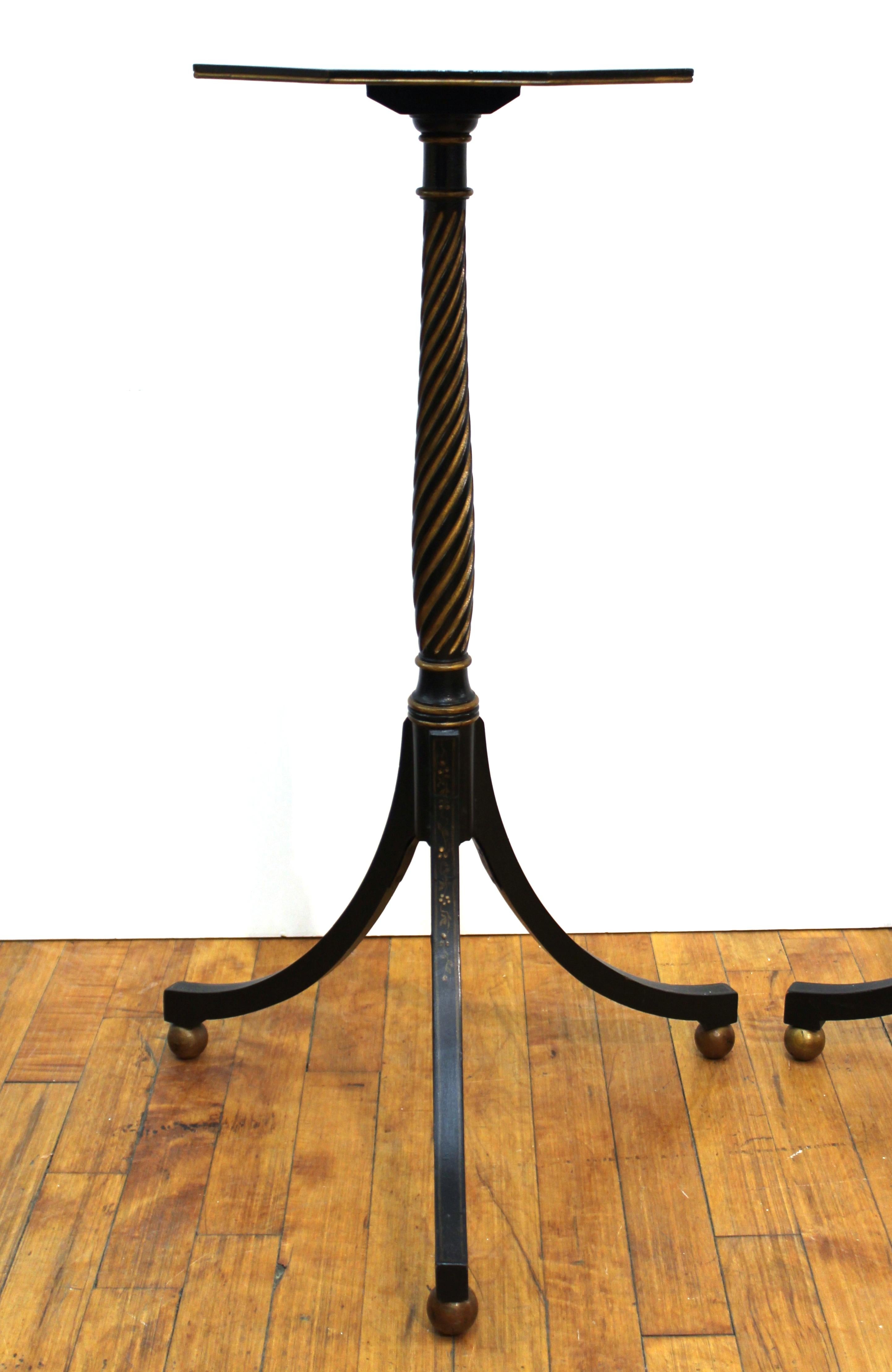 19th Century English Regency Style Chinoiserie Side Tables