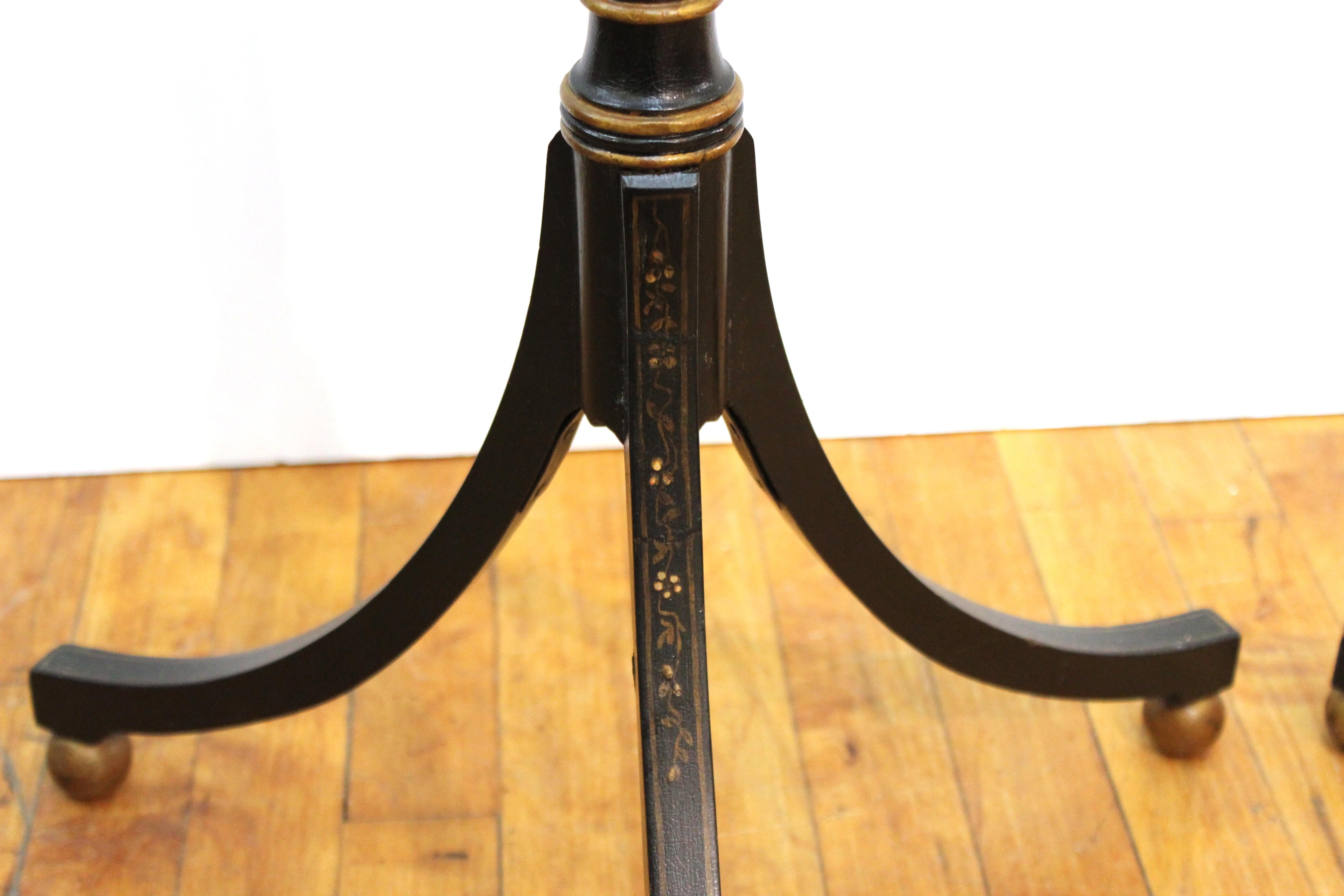 Wood English Regency Style Chinoiserie Side Tables