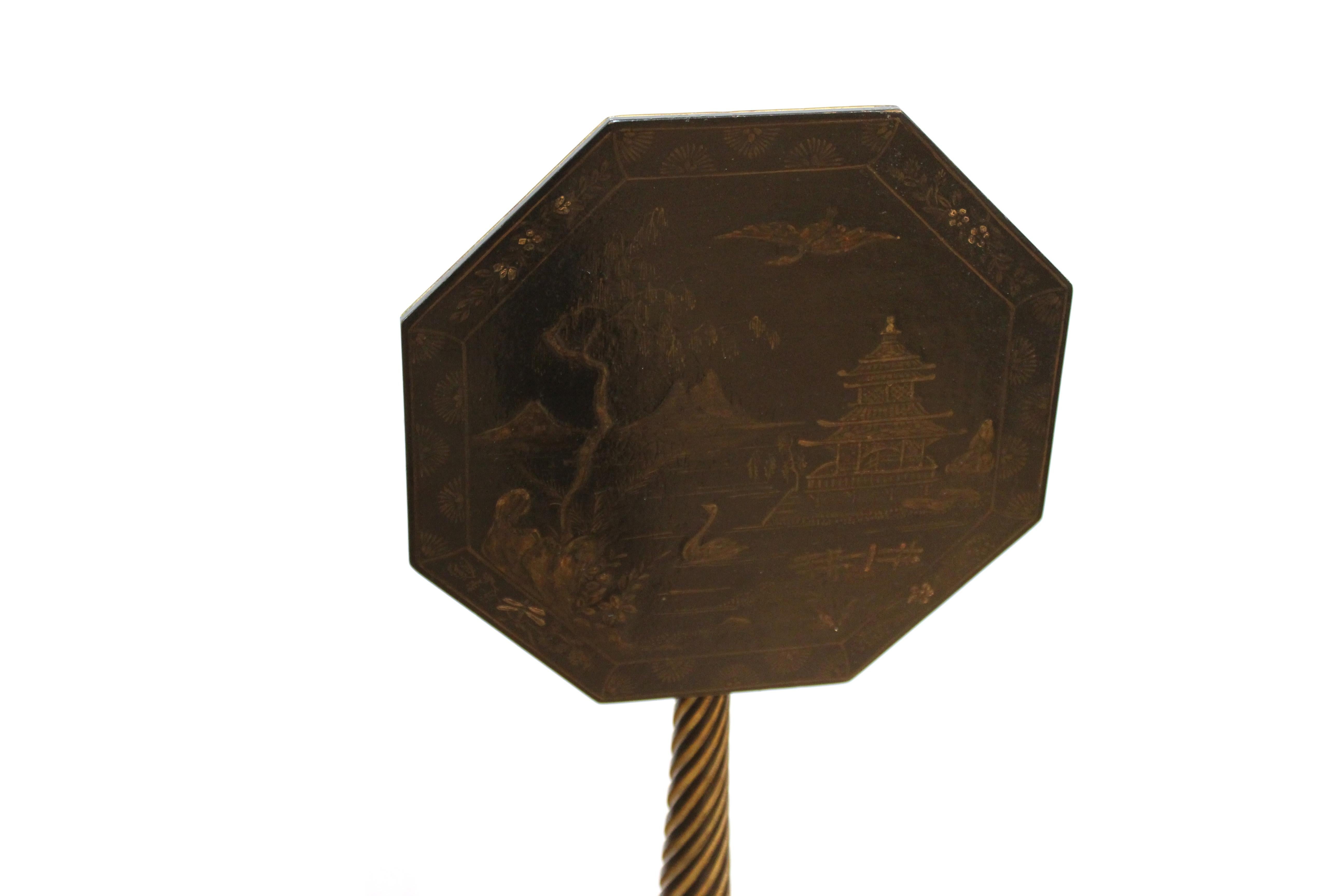 English Regency Style Chinoiserie Side Tables 3