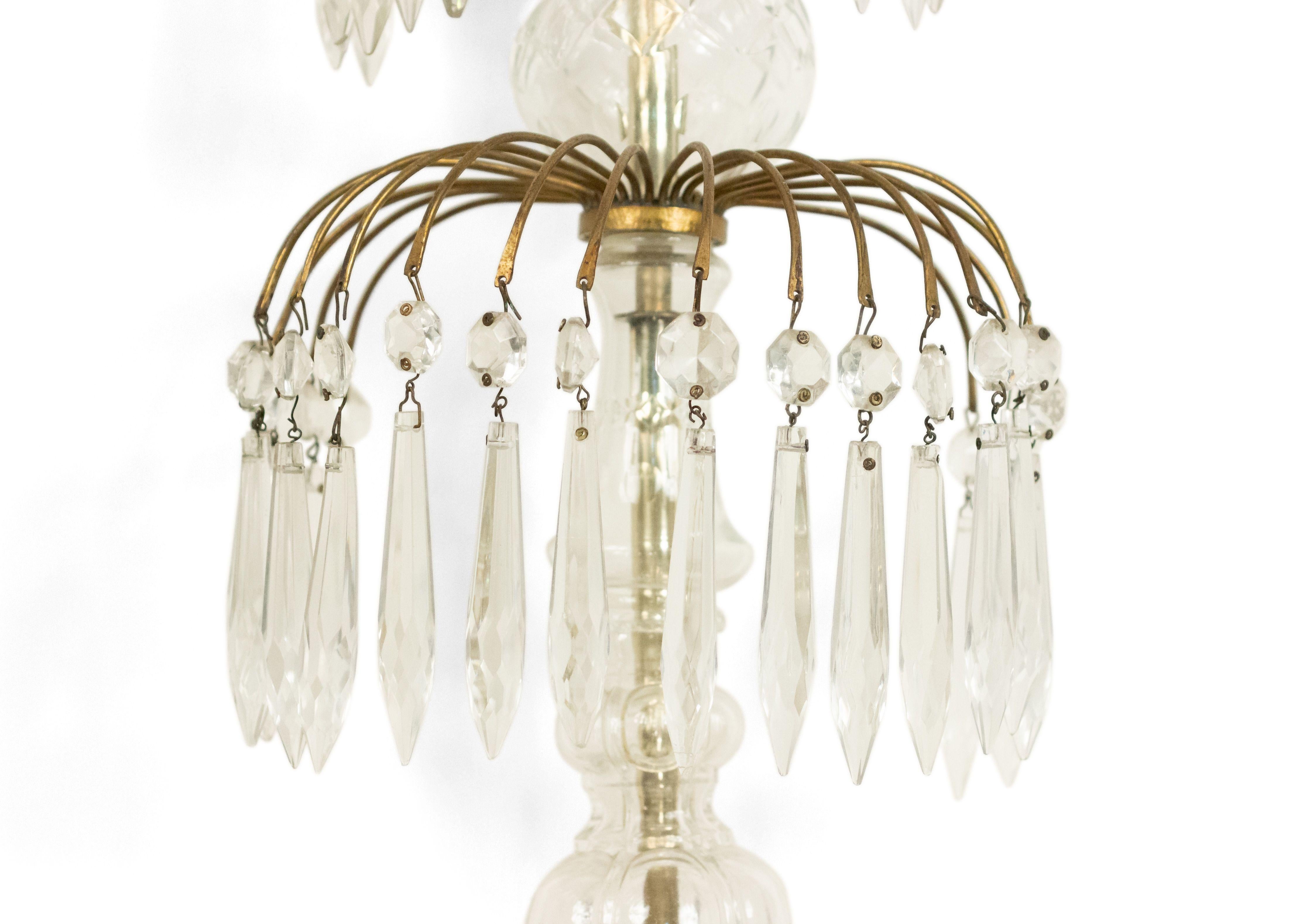 Regency Revival English Regency Style Crystal Wall Sconce For Sale