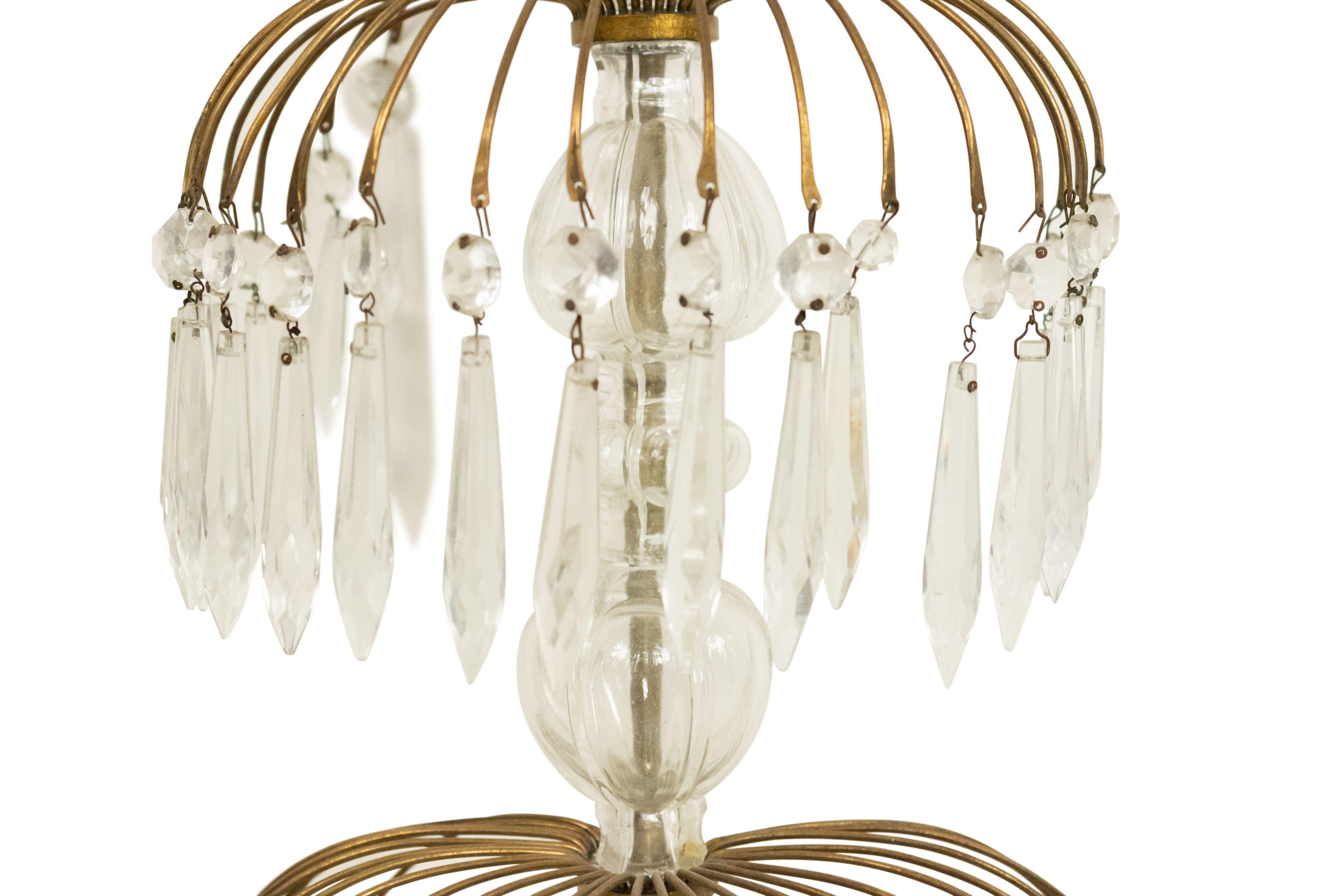 19th Century English Regency Style Crystal Wall Sconce For Sale
