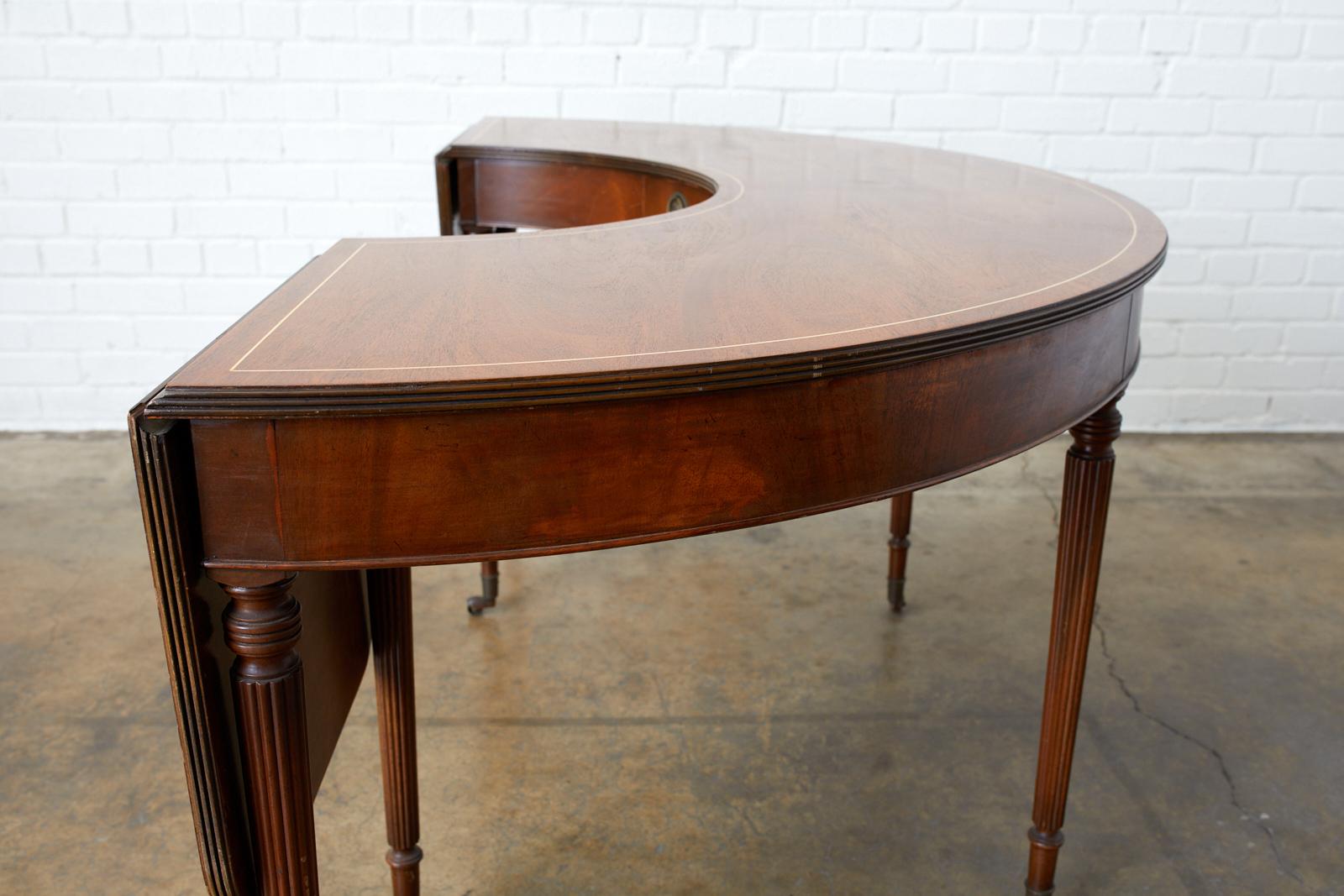 English Regency Style Drop-Leaf Hunt Table or Desk 4