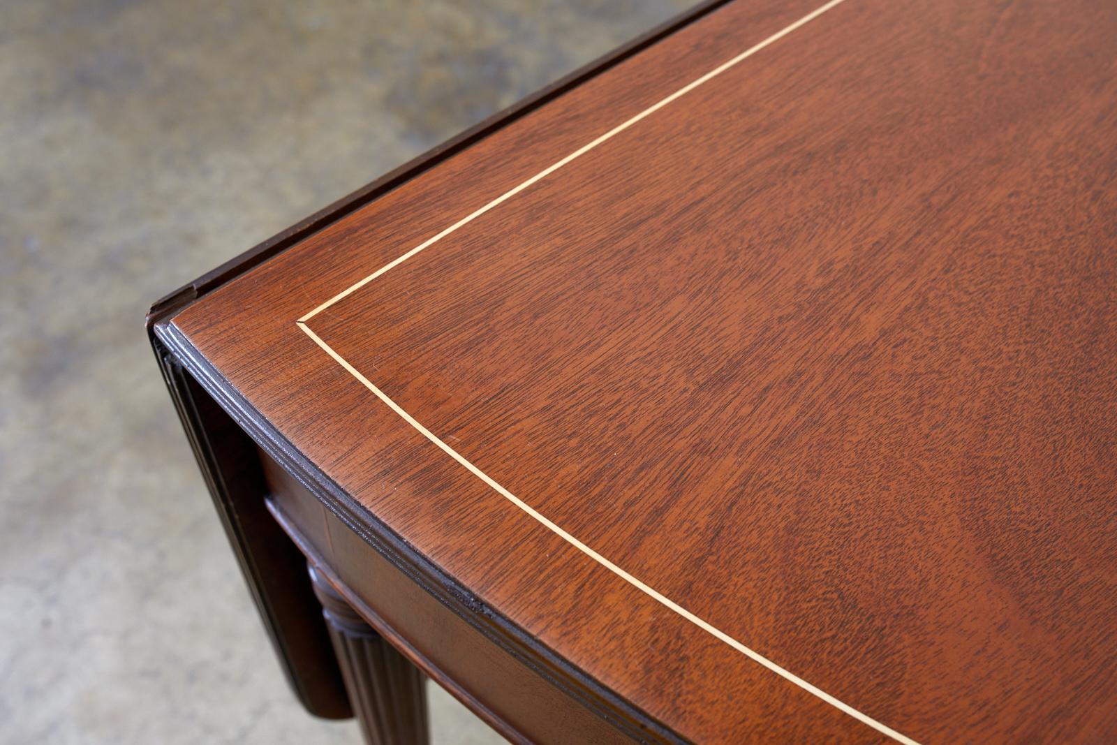 English Regency Style Drop-Leaf Hunt Table or Desk 6