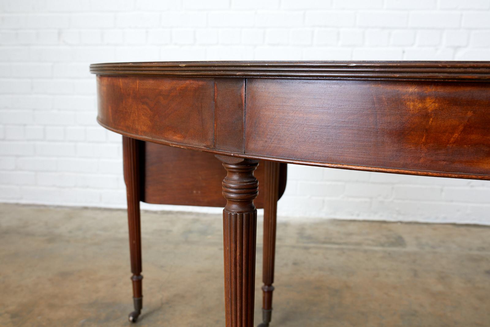English Regency Style Drop-Leaf Hunt Table or Desk 9