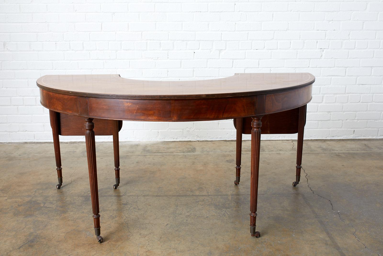 20th Century English Regency Style Drop-Leaf Hunt Table or Desk