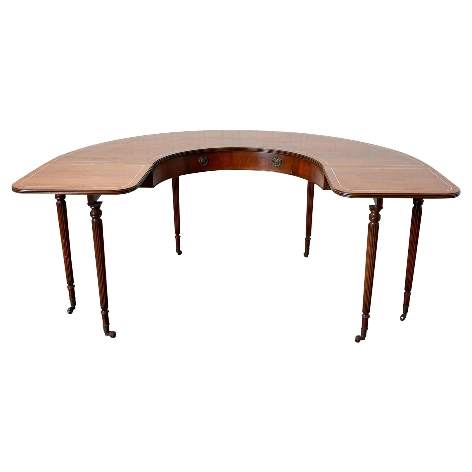 English Regency Style Drop-Leaf Hunt Table or Desk
