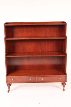 English Regency Style Dwarf Mahogany Bookcase