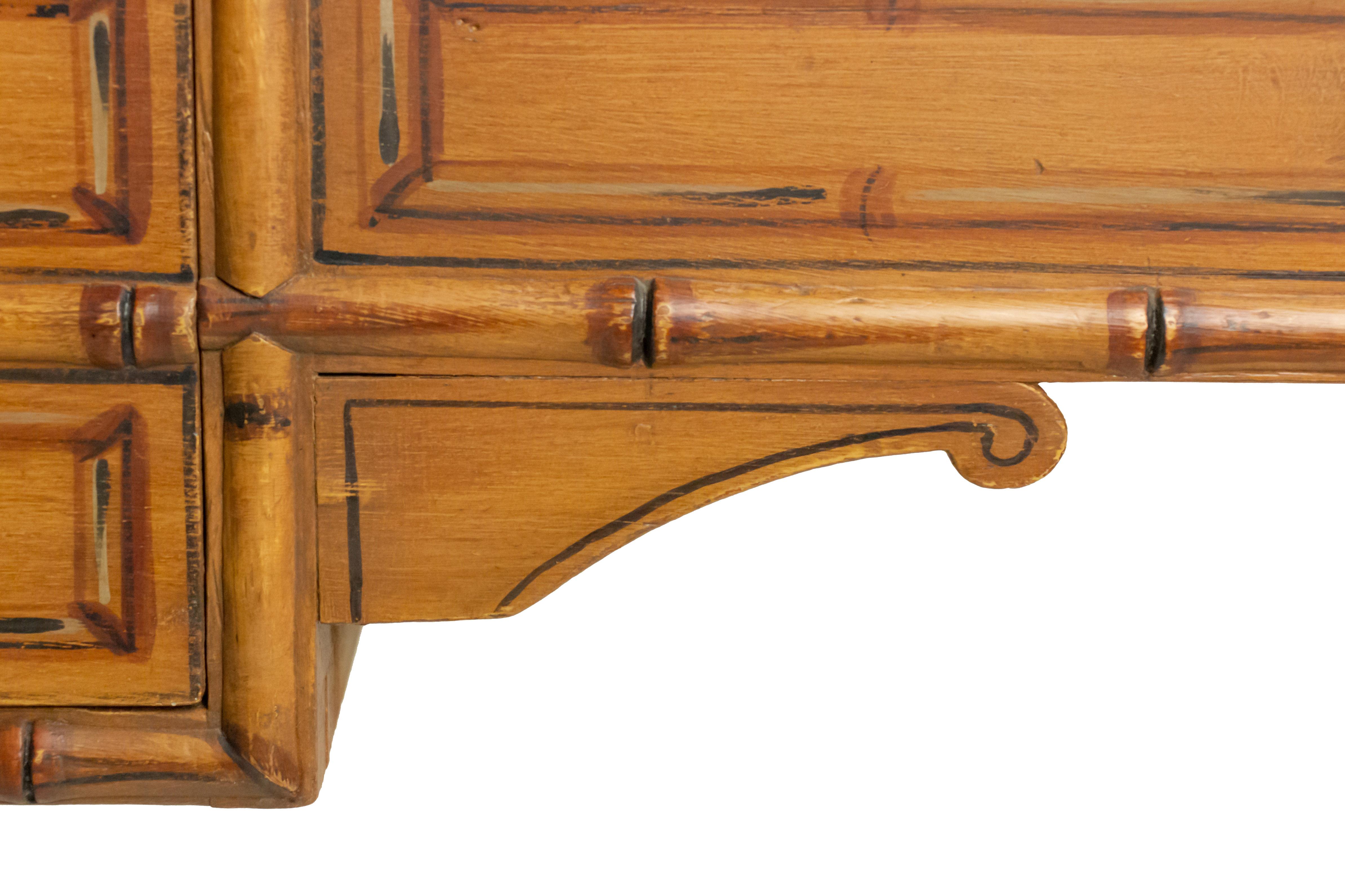 English Regency Style Faux Bamboo Desk 6