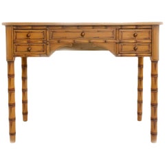 English Regency Style Faux Bamboo Desk