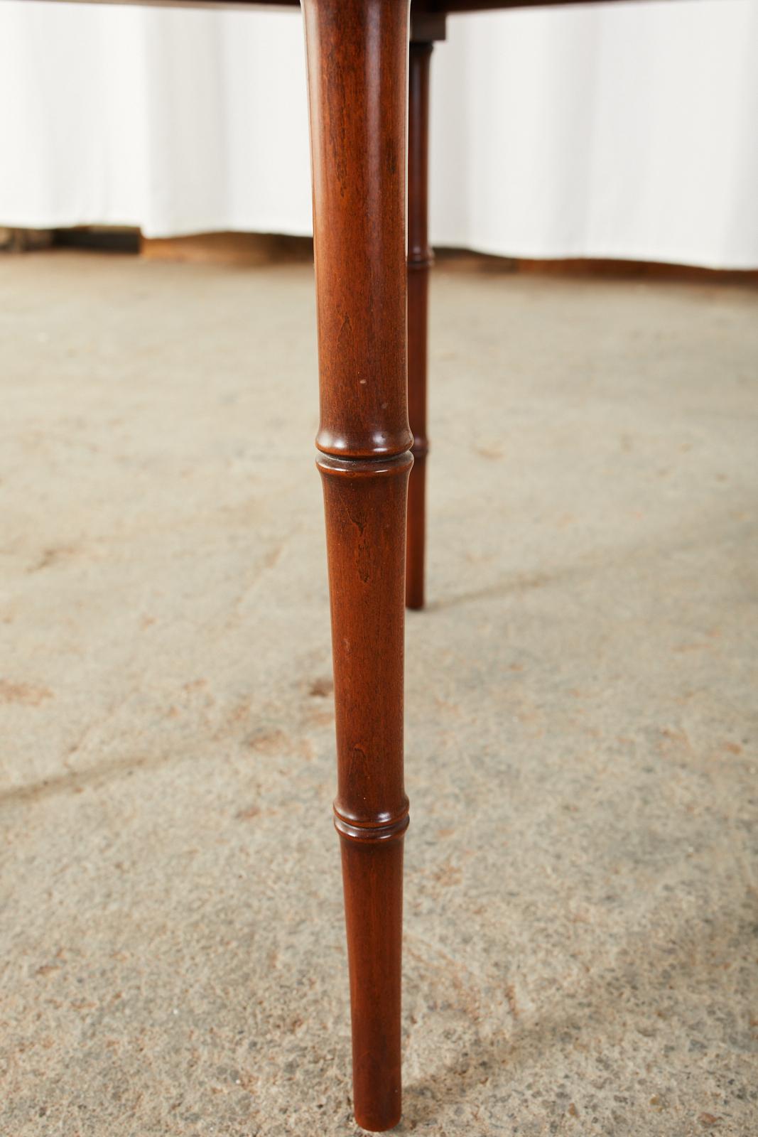 English Regency Style Faux Bamboo Mahogany Drinks Table 4