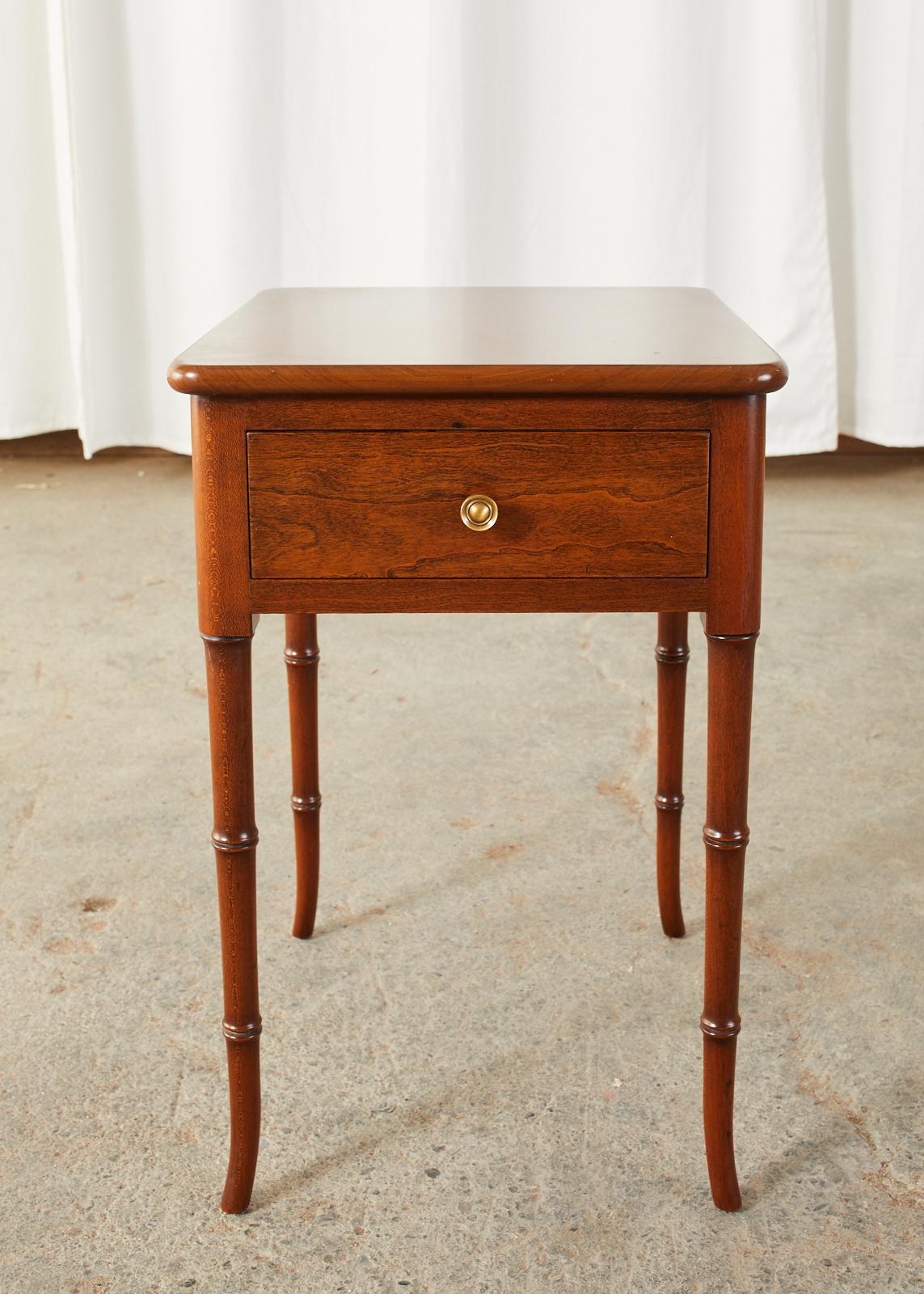 English Regency Style Faux Bamboo Mahogany Drinks Table 5