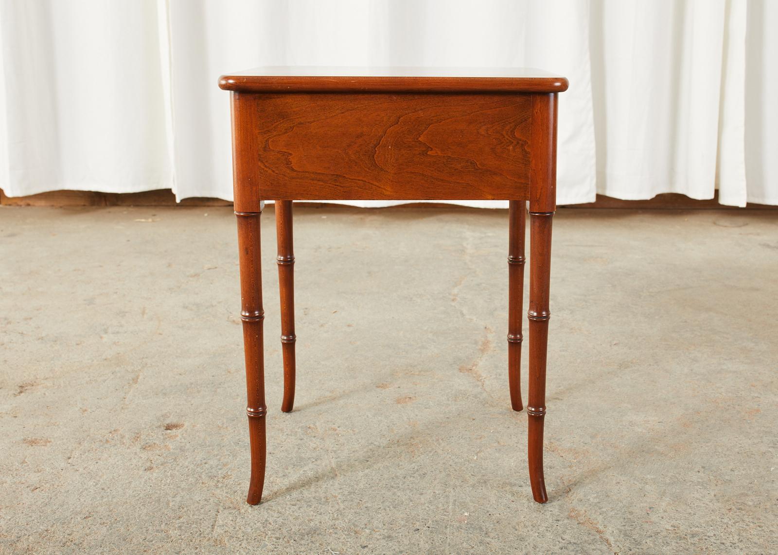 English Regency Style Faux Bamboo Mahogany Drinks Table 6