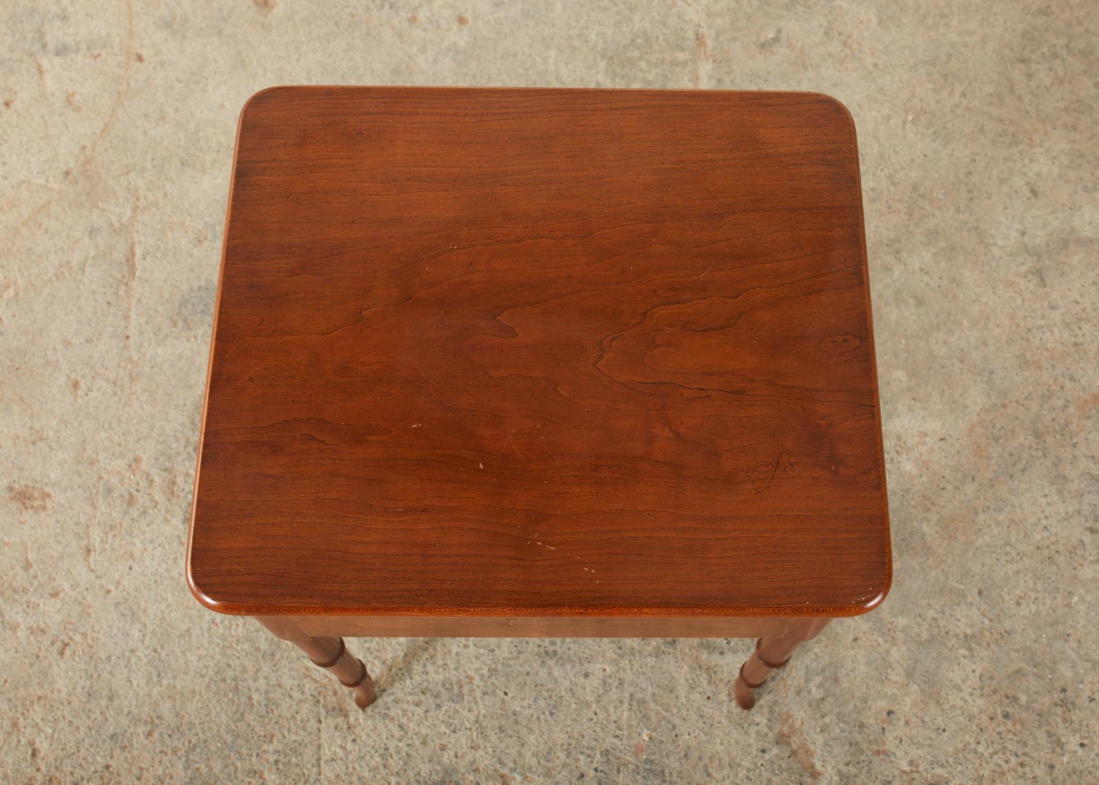 Brass English Regency Style Faux Bamboo Mahogany Drinks Table