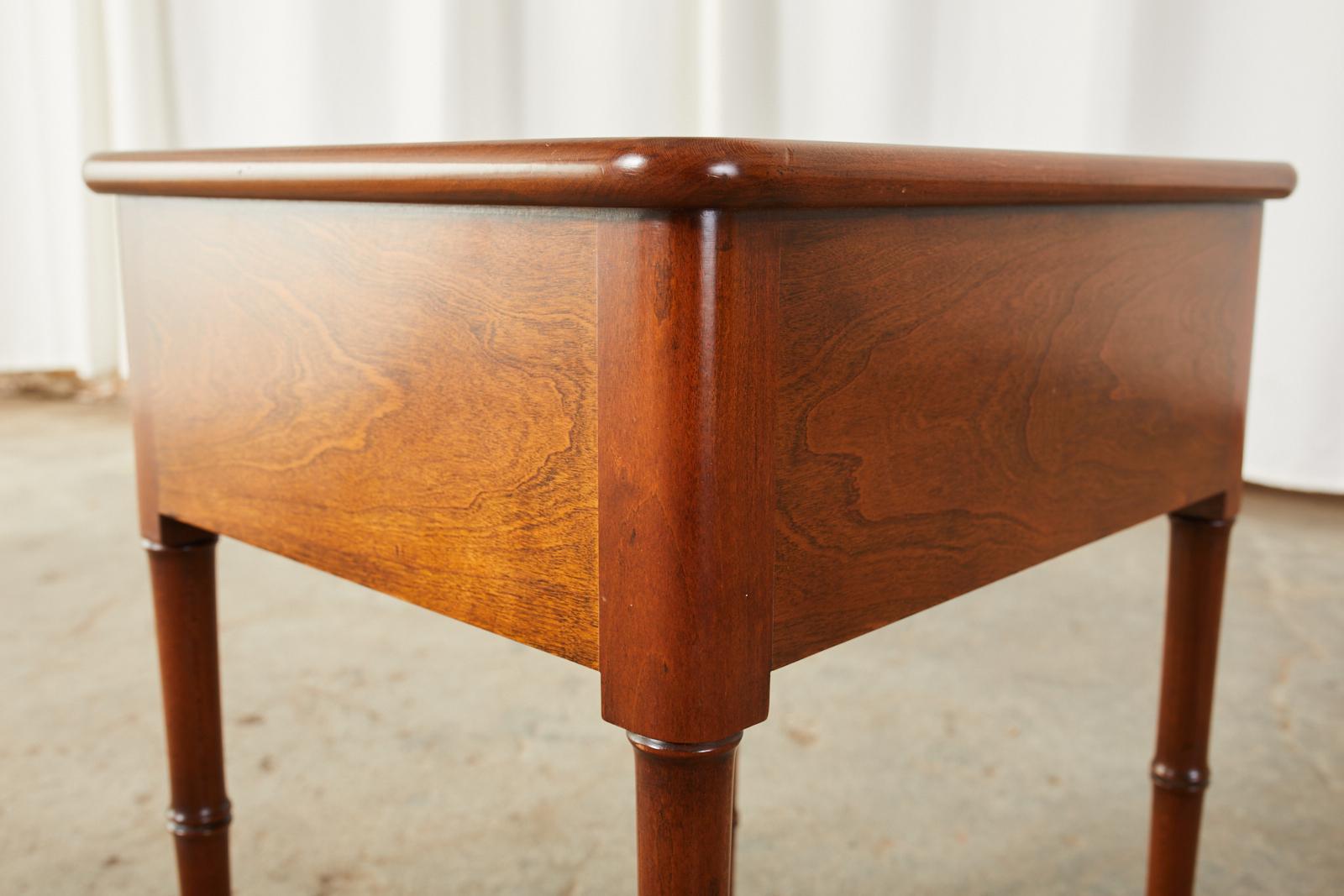 English Regency Style Faux Bamboo Mahogany Drinks Table 3