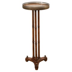 English Regency Style Faux Bamboo Pedestal Drinks Table