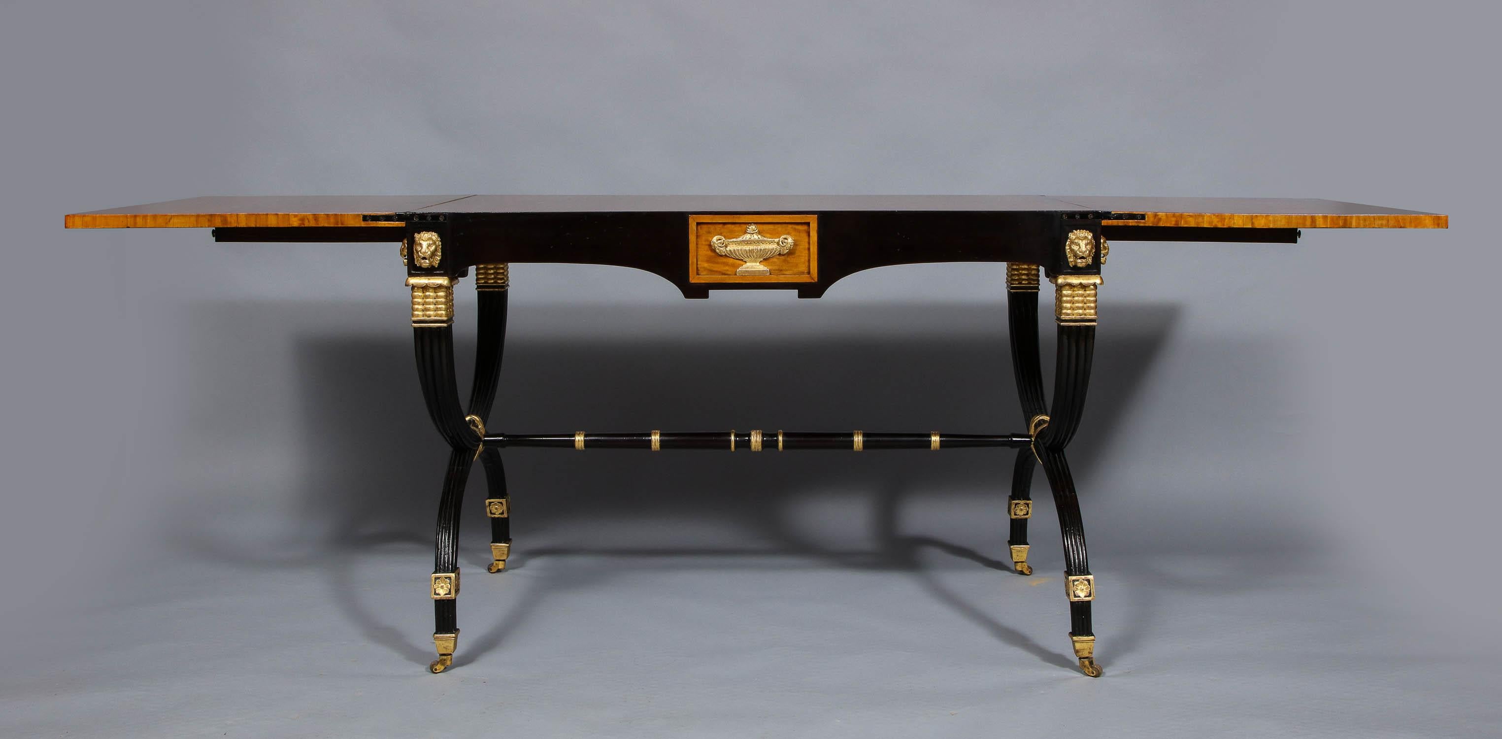 English Regency Style Flap Top Table 8
