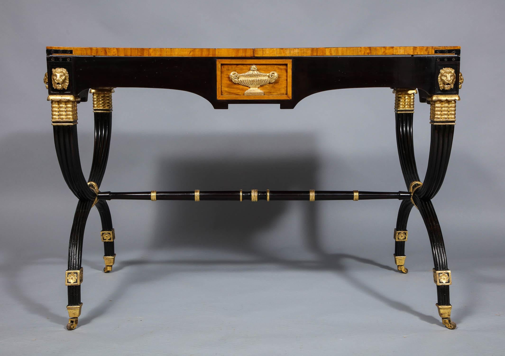 Regency Revival English Regency Style Flap Top Table
