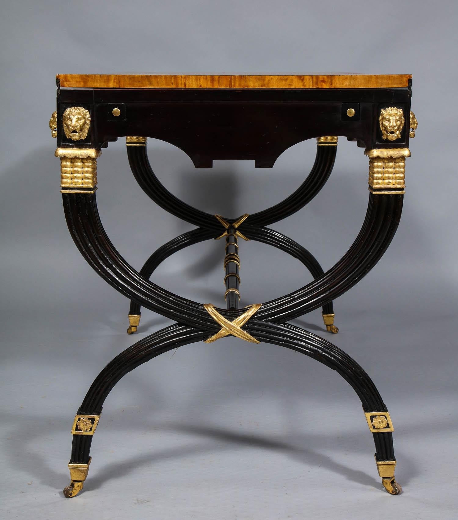 English Regency Style Flap Top Table 3