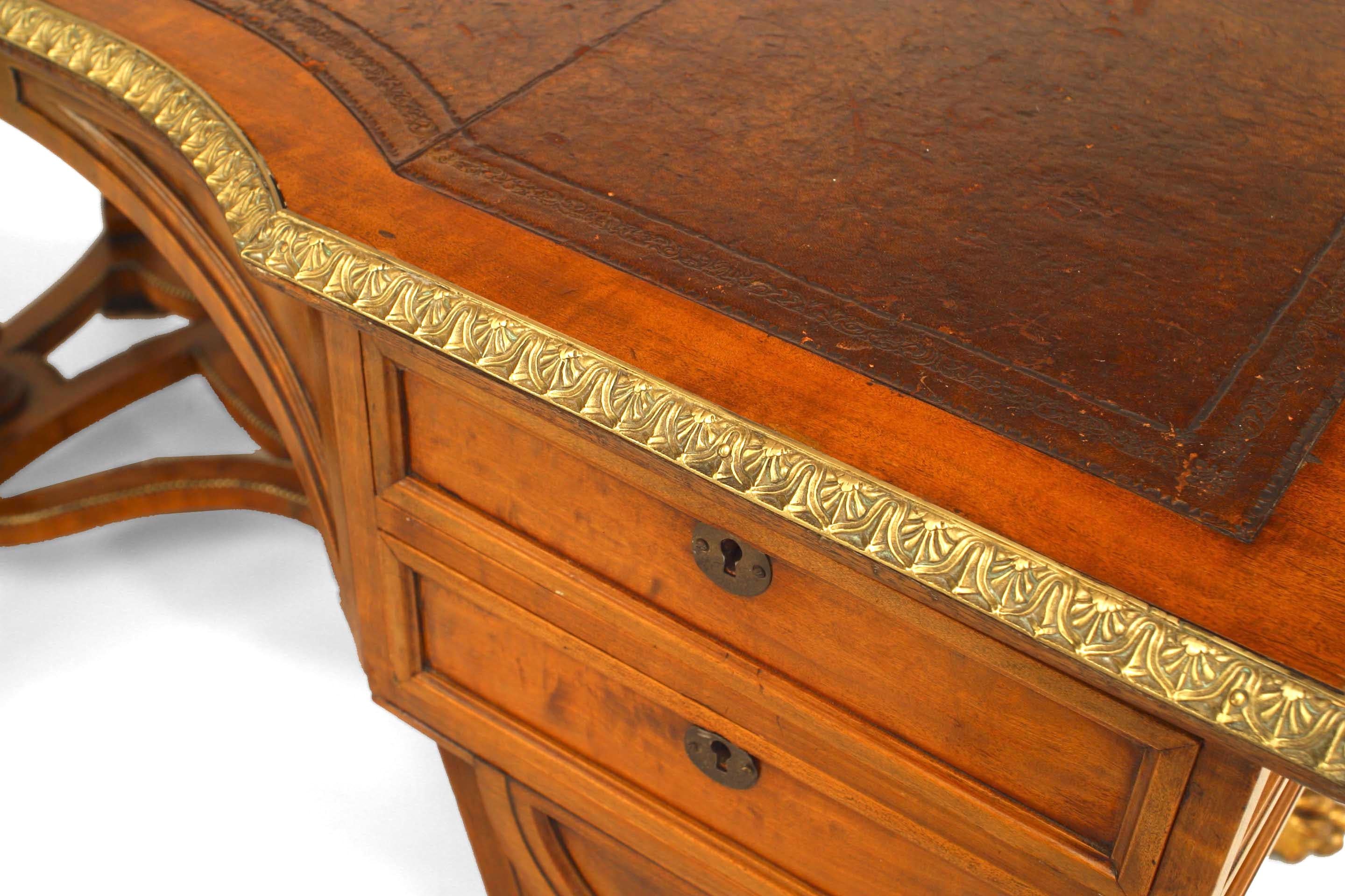 British English Regency Style Satinwood Desk For Sale