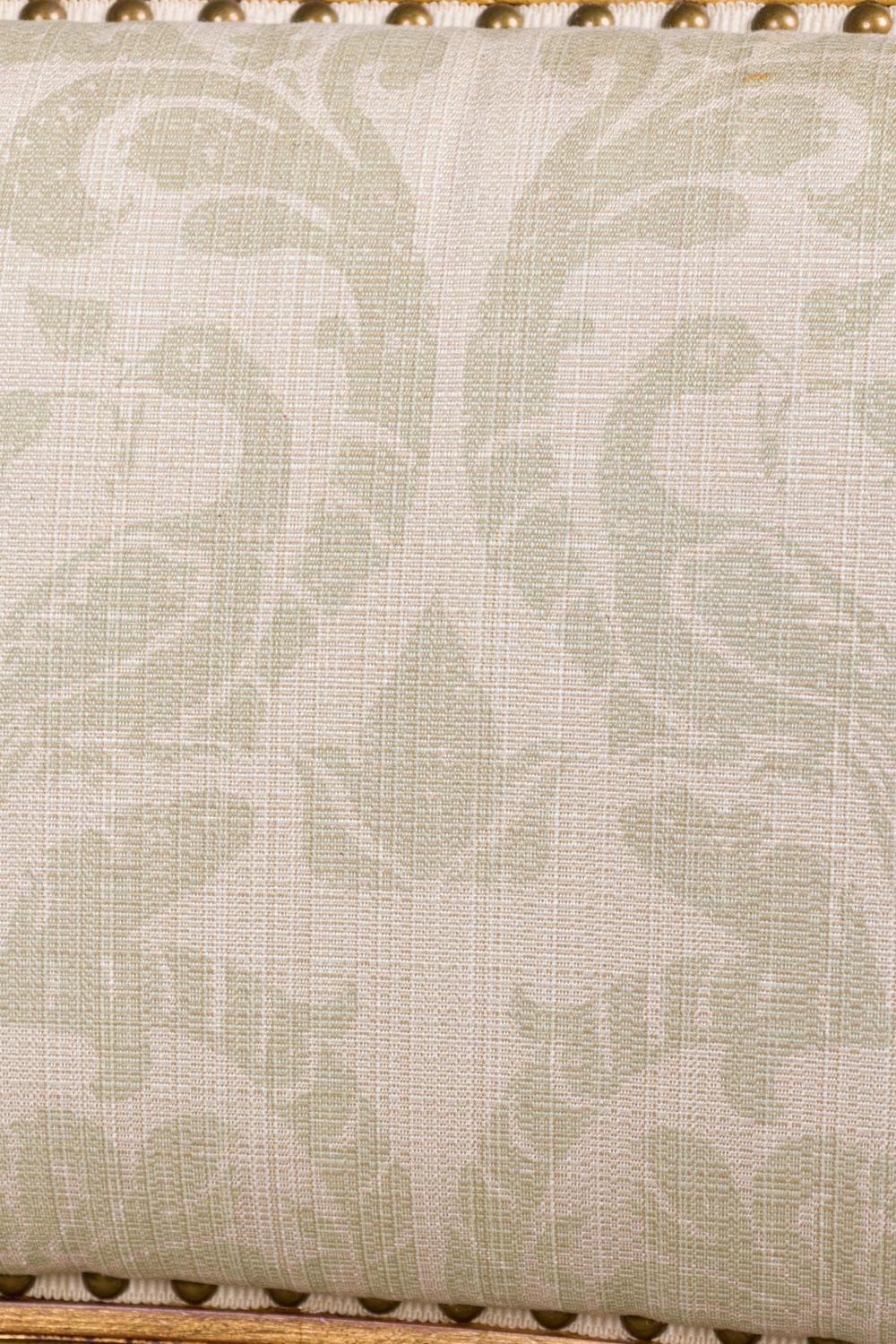 Englischer Giltwood- und Damast-Sessel im Regency-Stil im Angebot 3