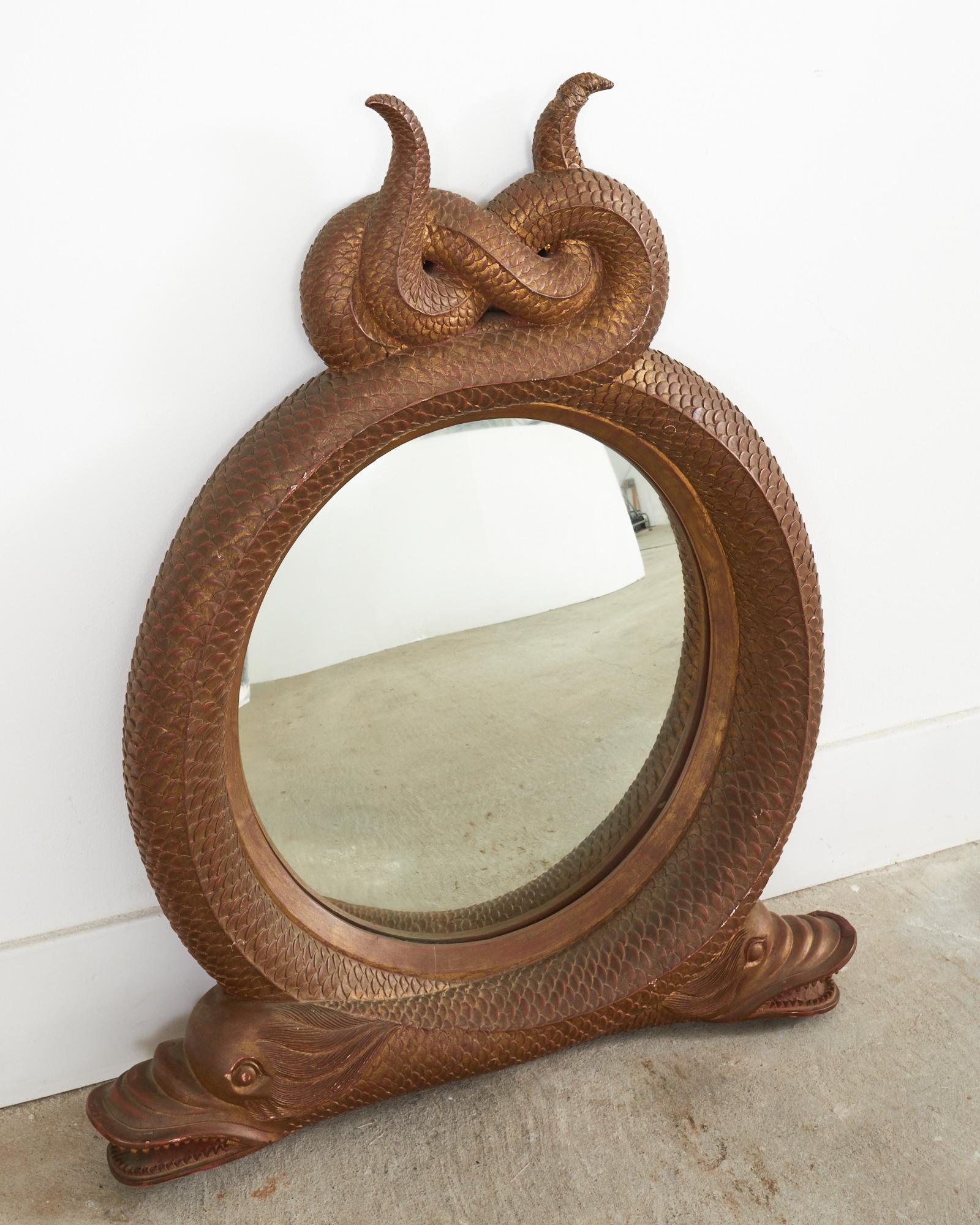 gold snake mirror