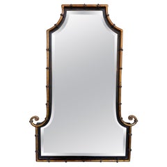 English Regency Style Lacquered Steel Mirror