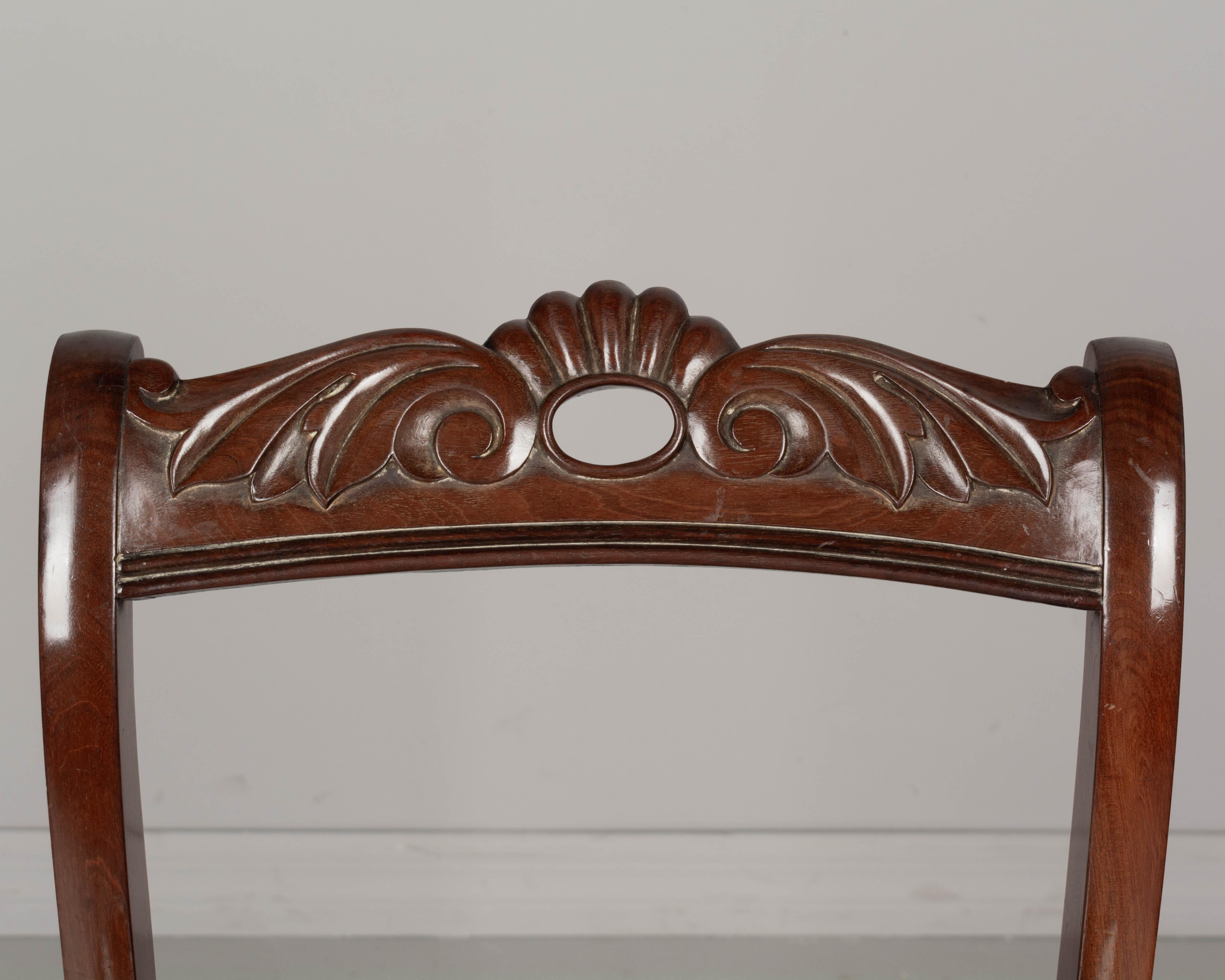 English Regency Style Mahogany Chairs, Set of 8 For Sale 3