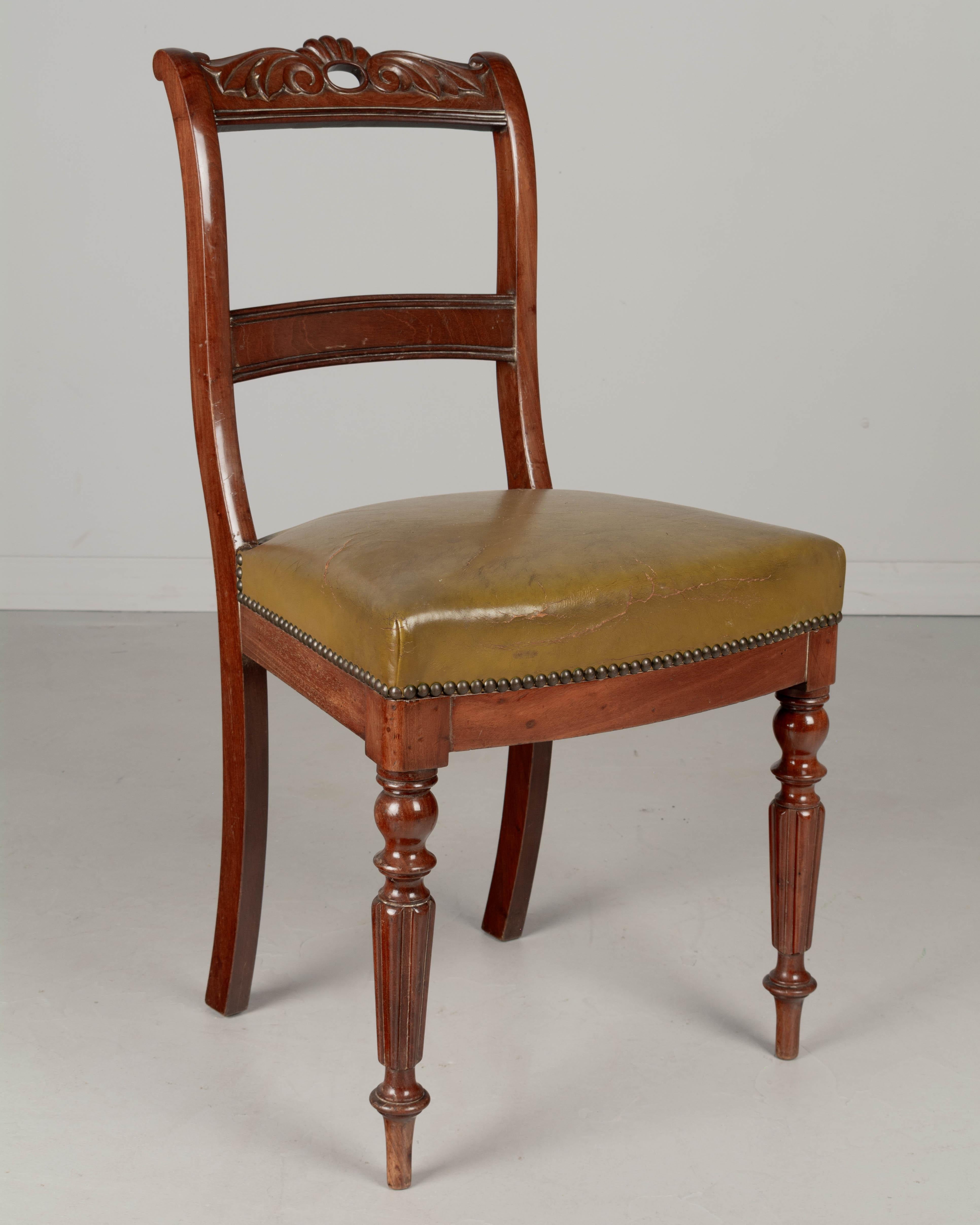 British English Regency Style Mahogany Chairs, Set of 8 For Sale