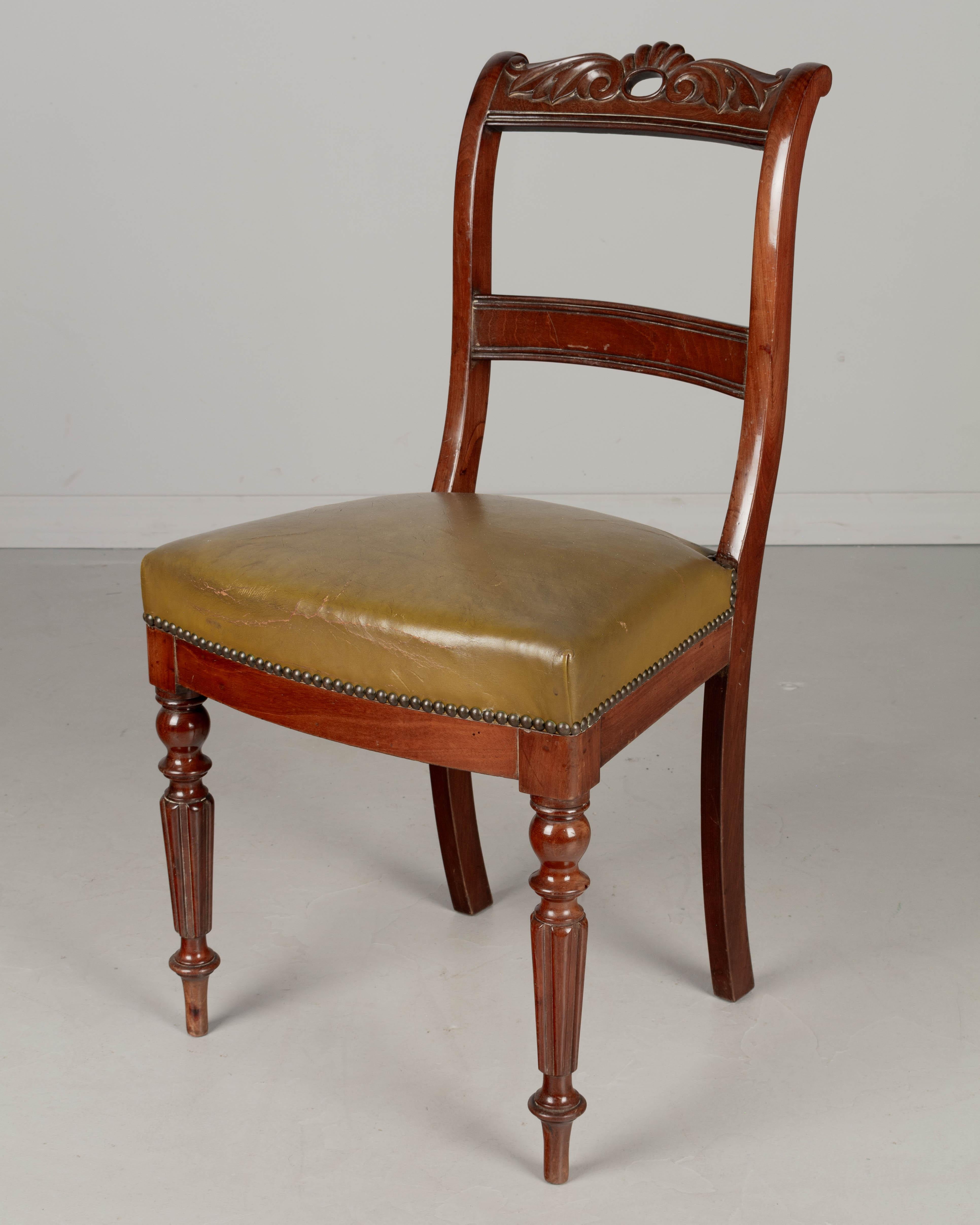 Hand-Crafted English Regency Style Mahogany Chairs, Set of 8 For Sale