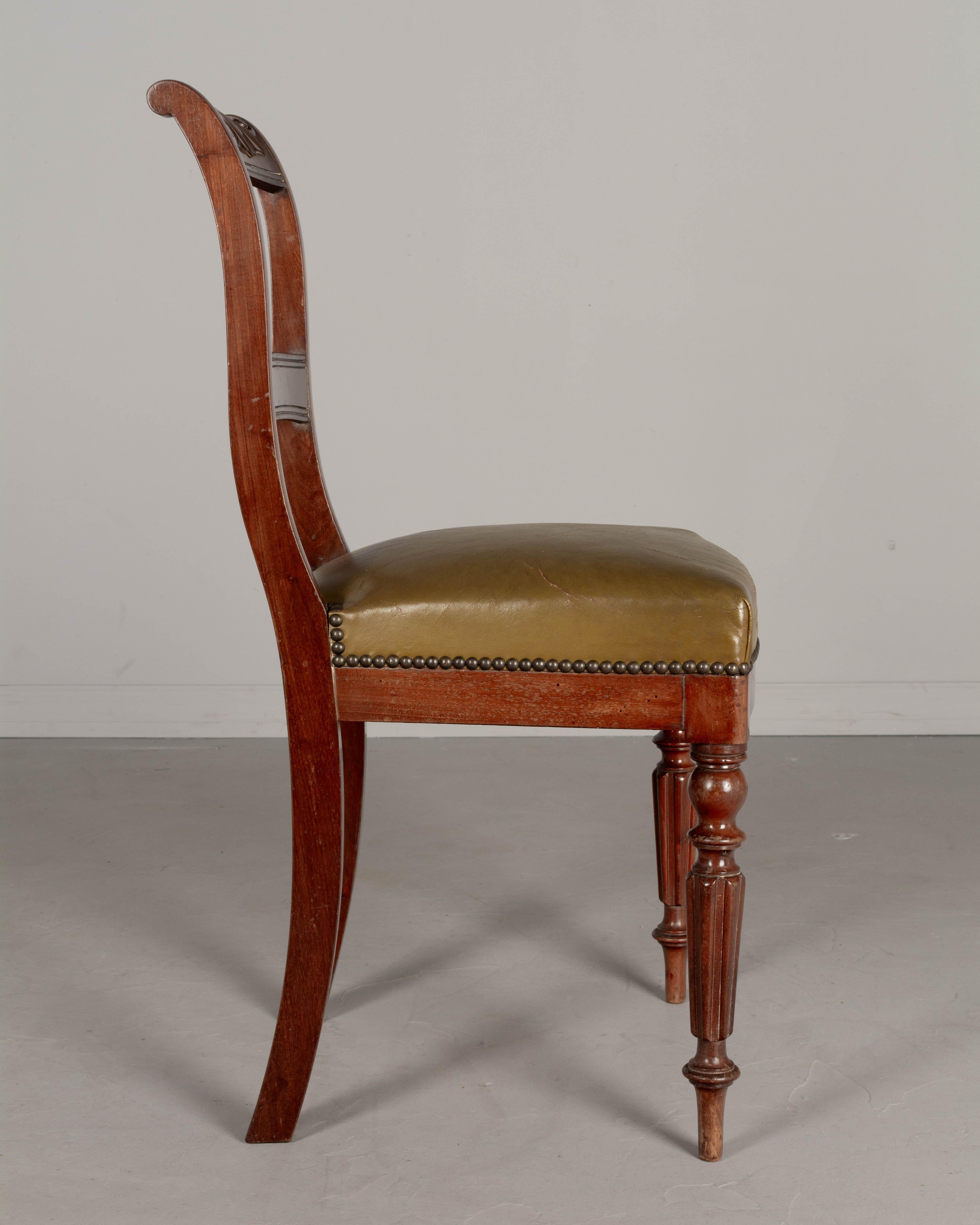 20th Century English Regency Style Mahogany Chairs, Set of 8 For Sale