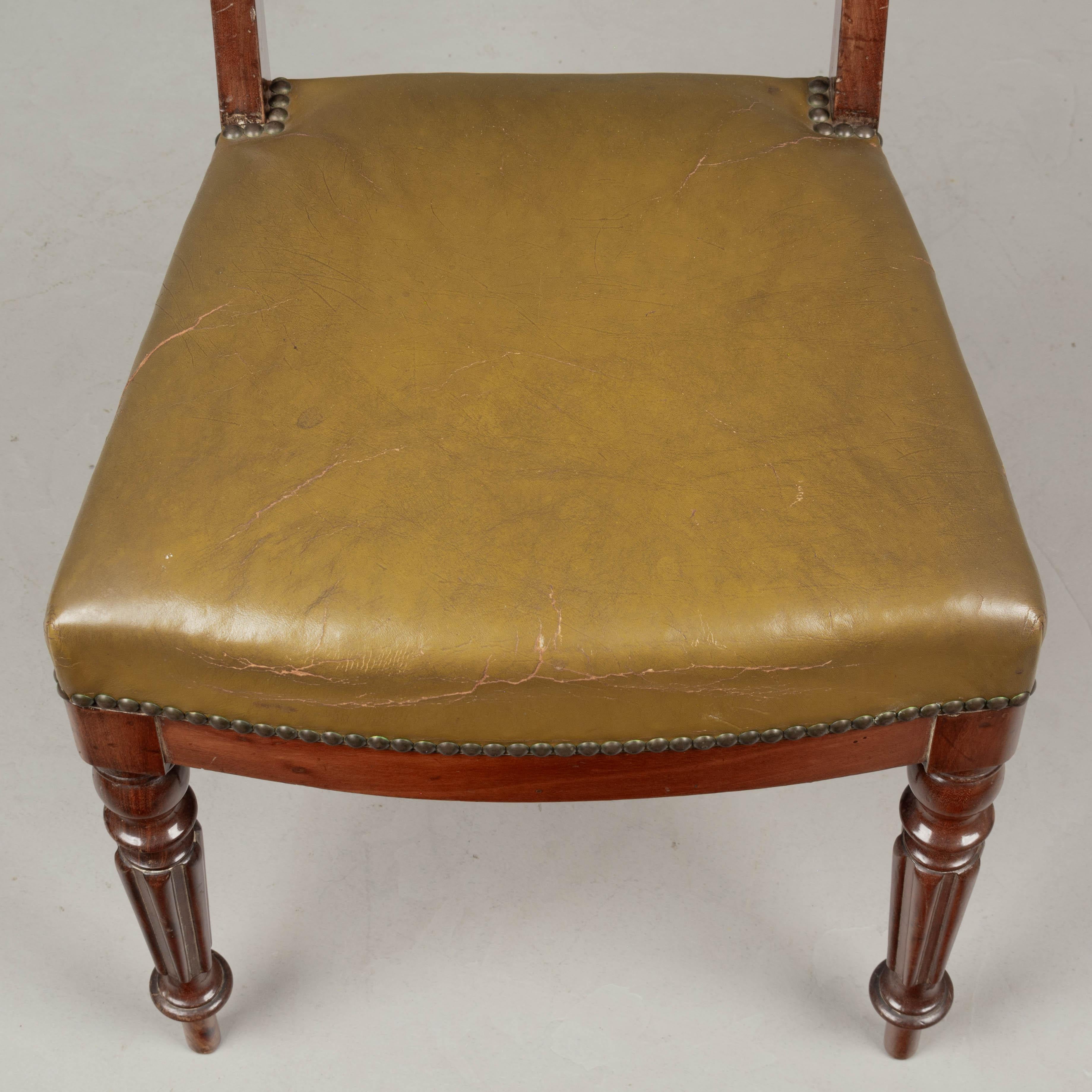 English Regency Style Mahogany Chairs, Set of 8 For Sale 2