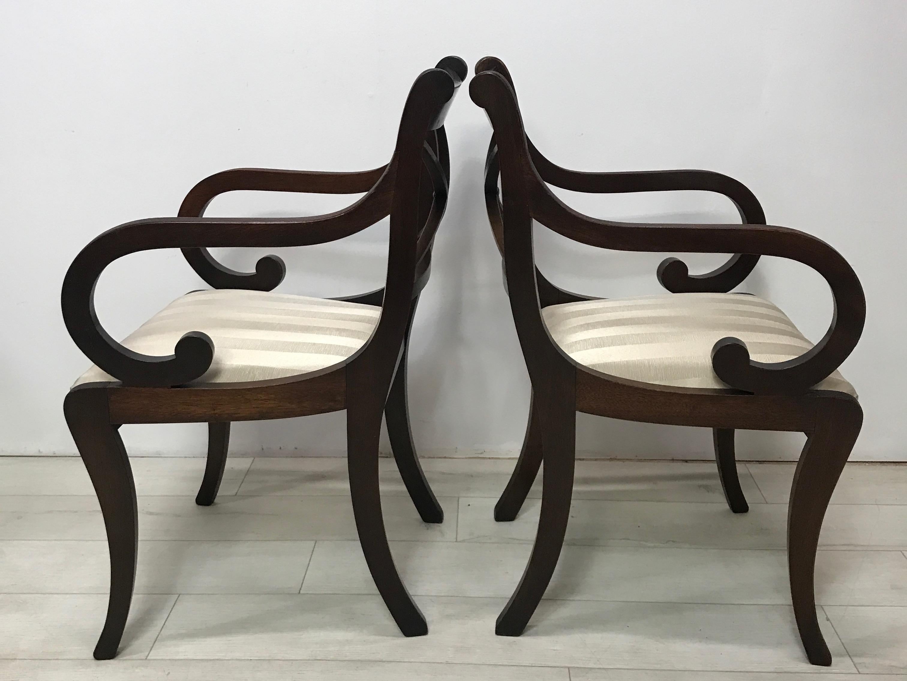 English Regency Style Mahogany Dining Chairs, Set of Eight 2
