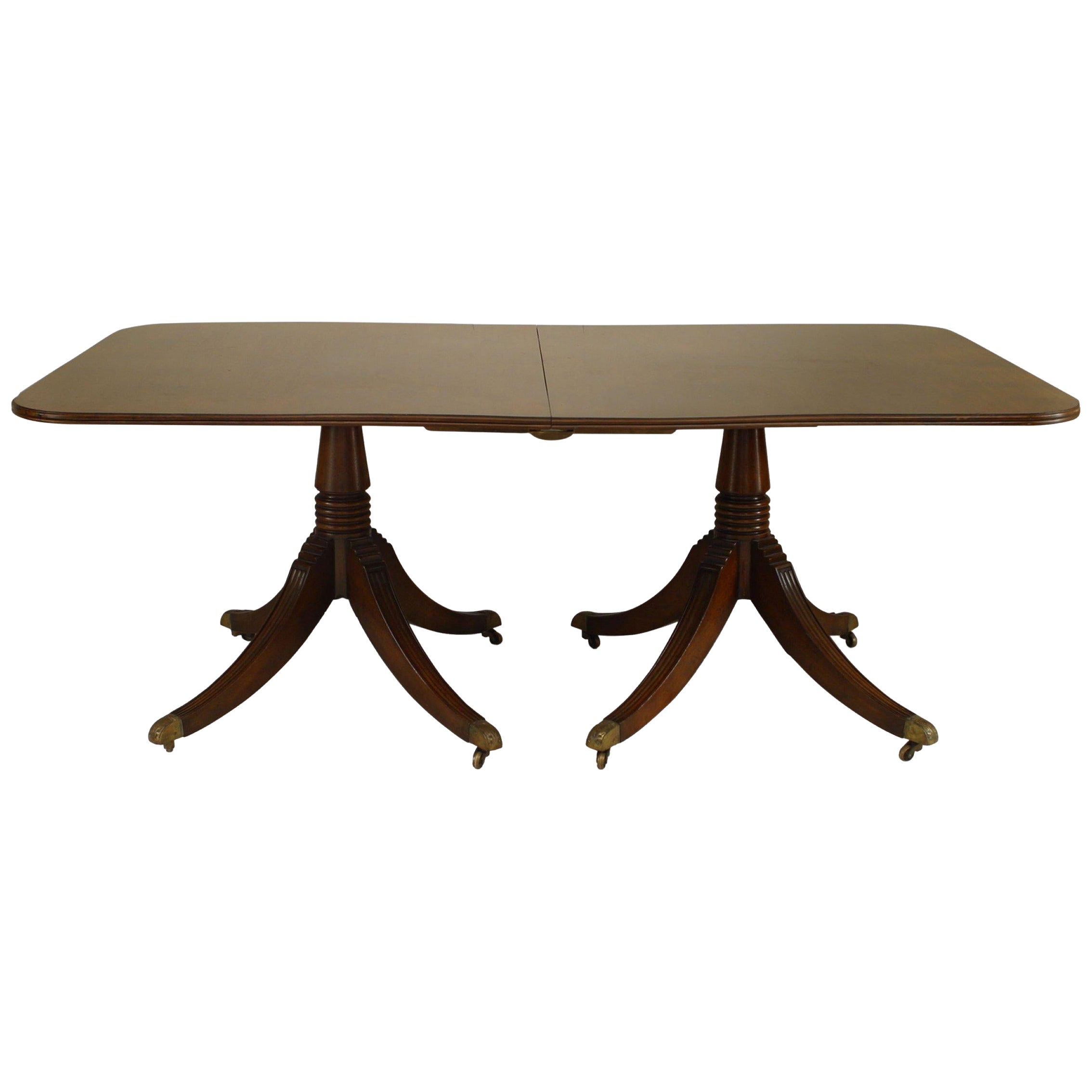 English Regency Style Mahogany Dining Table For Sale