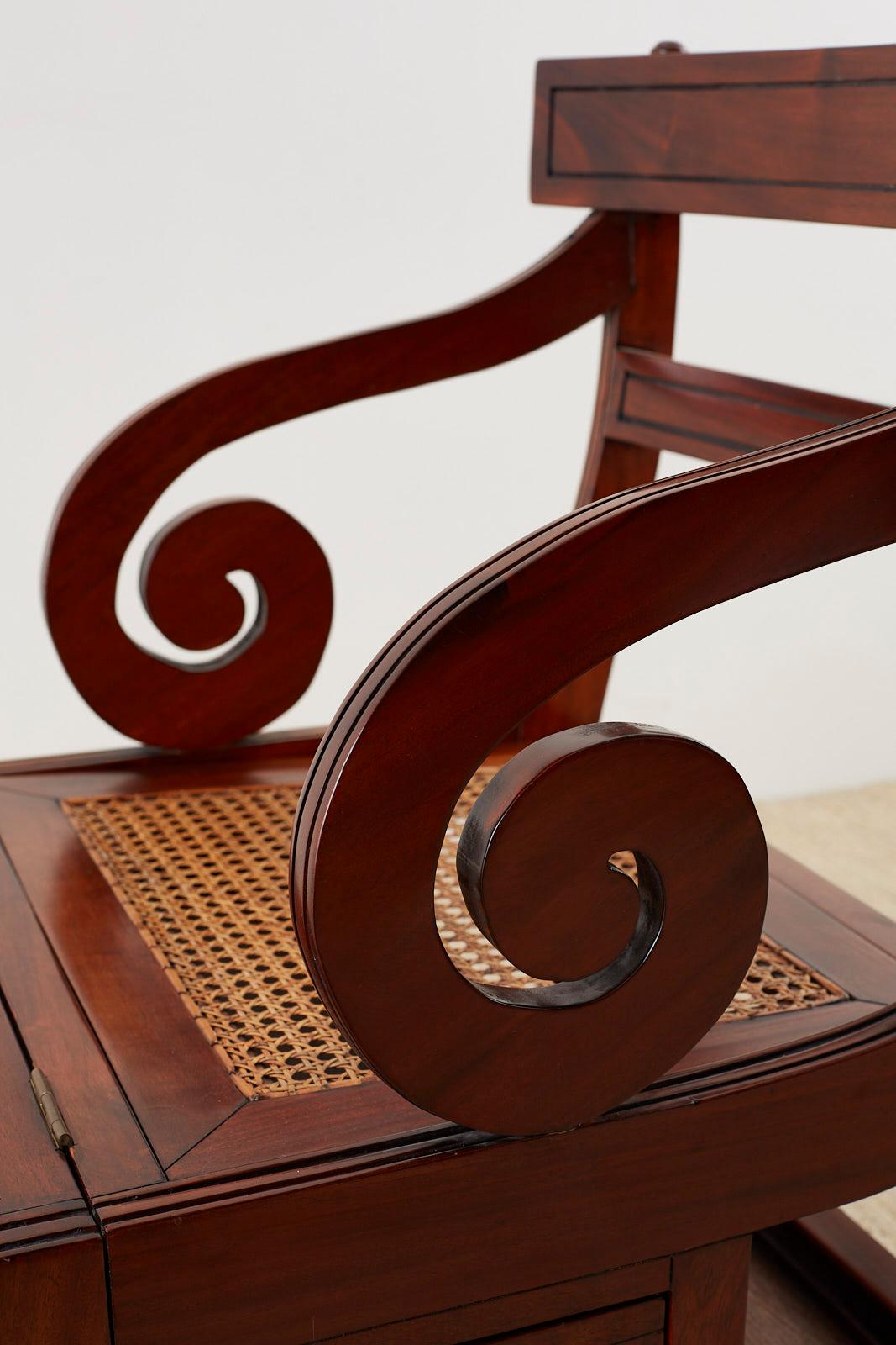 English Regency Style Mahogany Metamorphic Library Step Chair 3