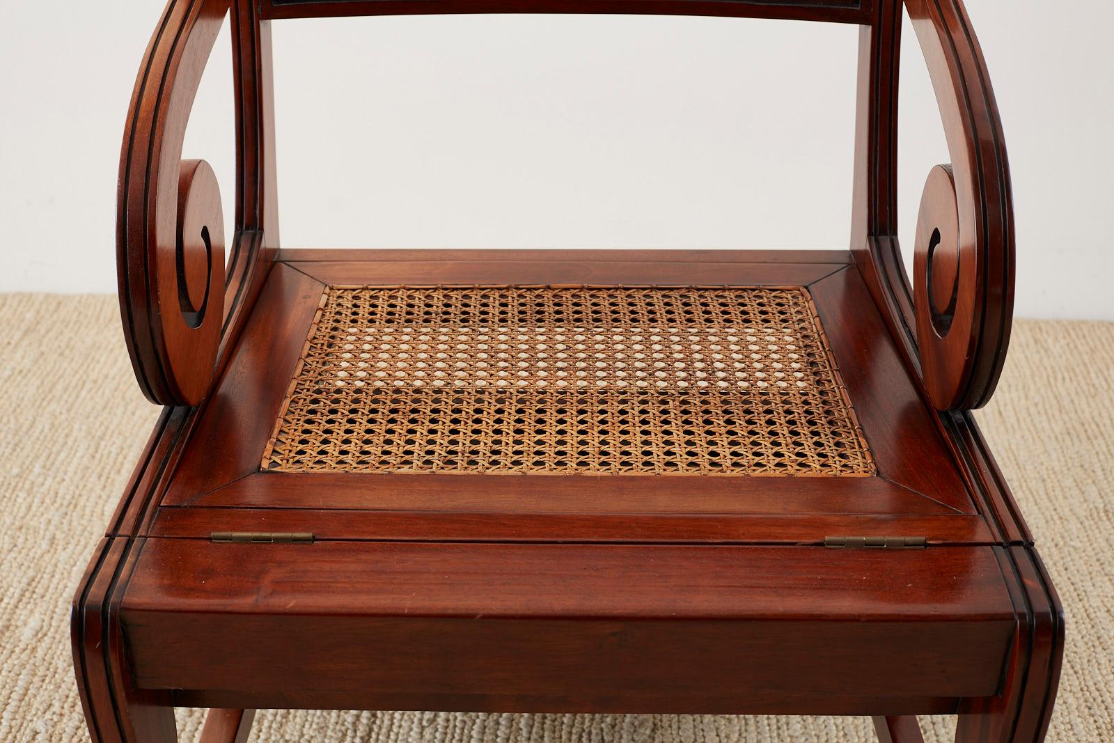 English Regency Style Mahogany Metamorphic Library Step Chair 6