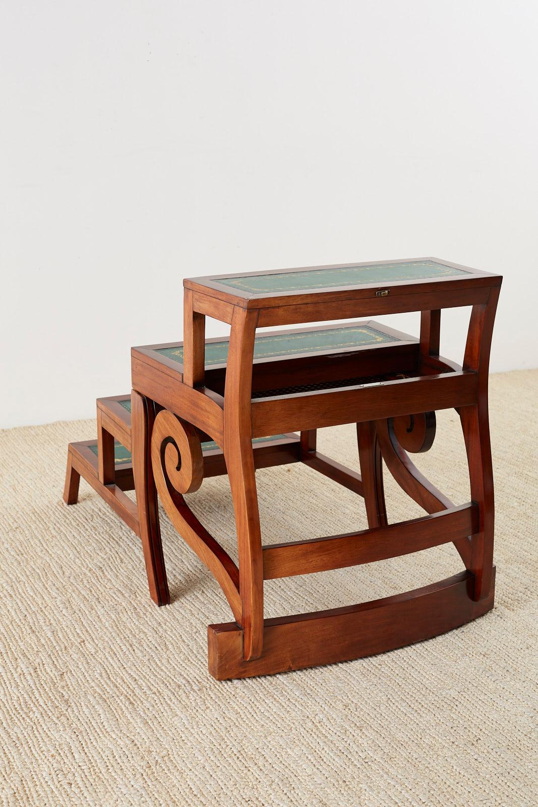 English Regency Style Mahogany Metamorphic Library Step Chair 9