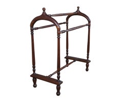English Regency Style Mahogany Quilt Blanket Rack Stand 35"