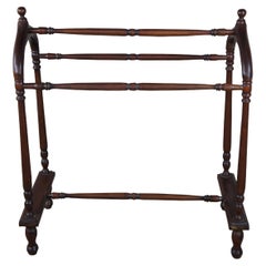 English Regency Style Mahogany Quilt Blanket Rack Stand 35"