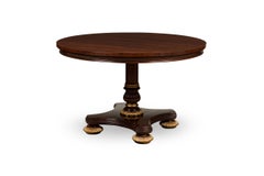 English Regency Style Mahogany Round Center Table
