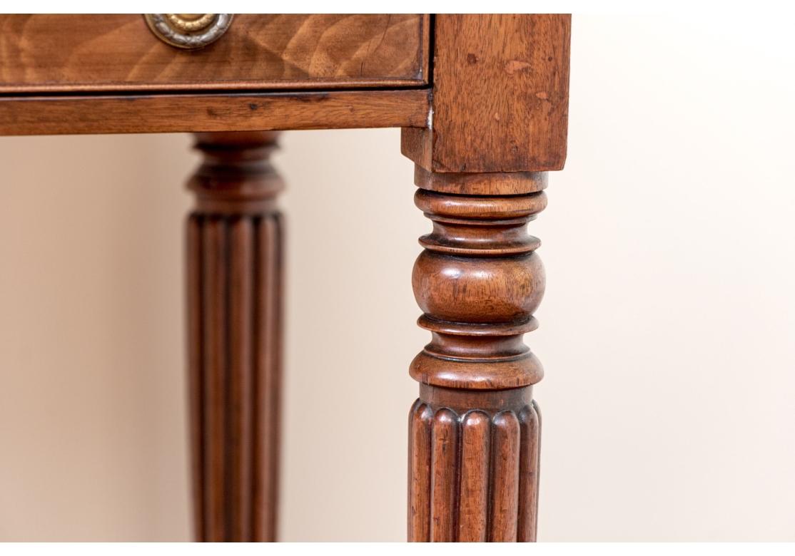 English Regency Style Mahogany Tooled Leather Top Writing Desk For Sale 9