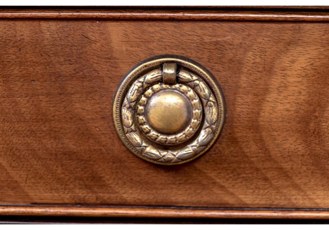 English Regency Style Mahogany Tooled Leather Top Writing Desk For Sale 10