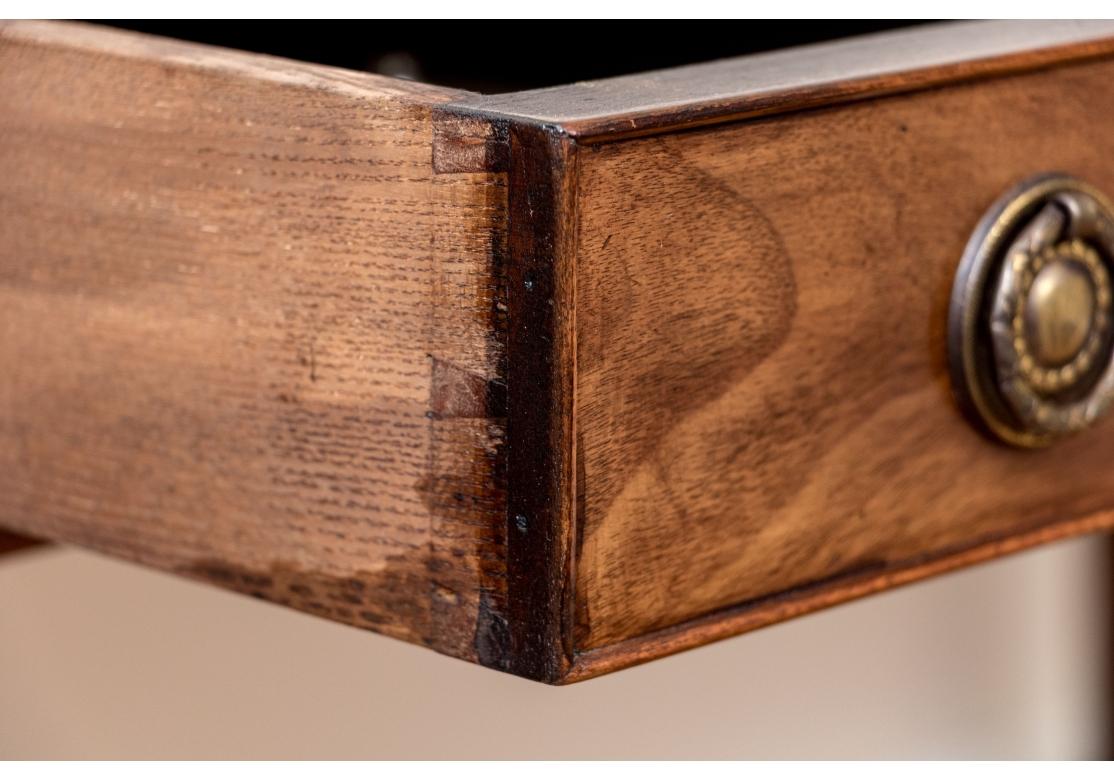 English Regency Style Mahogany Tooled Leather Top Writing Desk For Sale 5