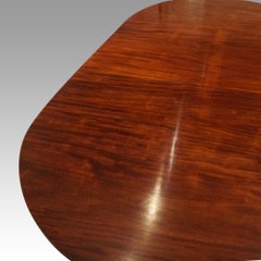 English Regency Style Mahogany Twin Pillar Dining Table, circa 1920