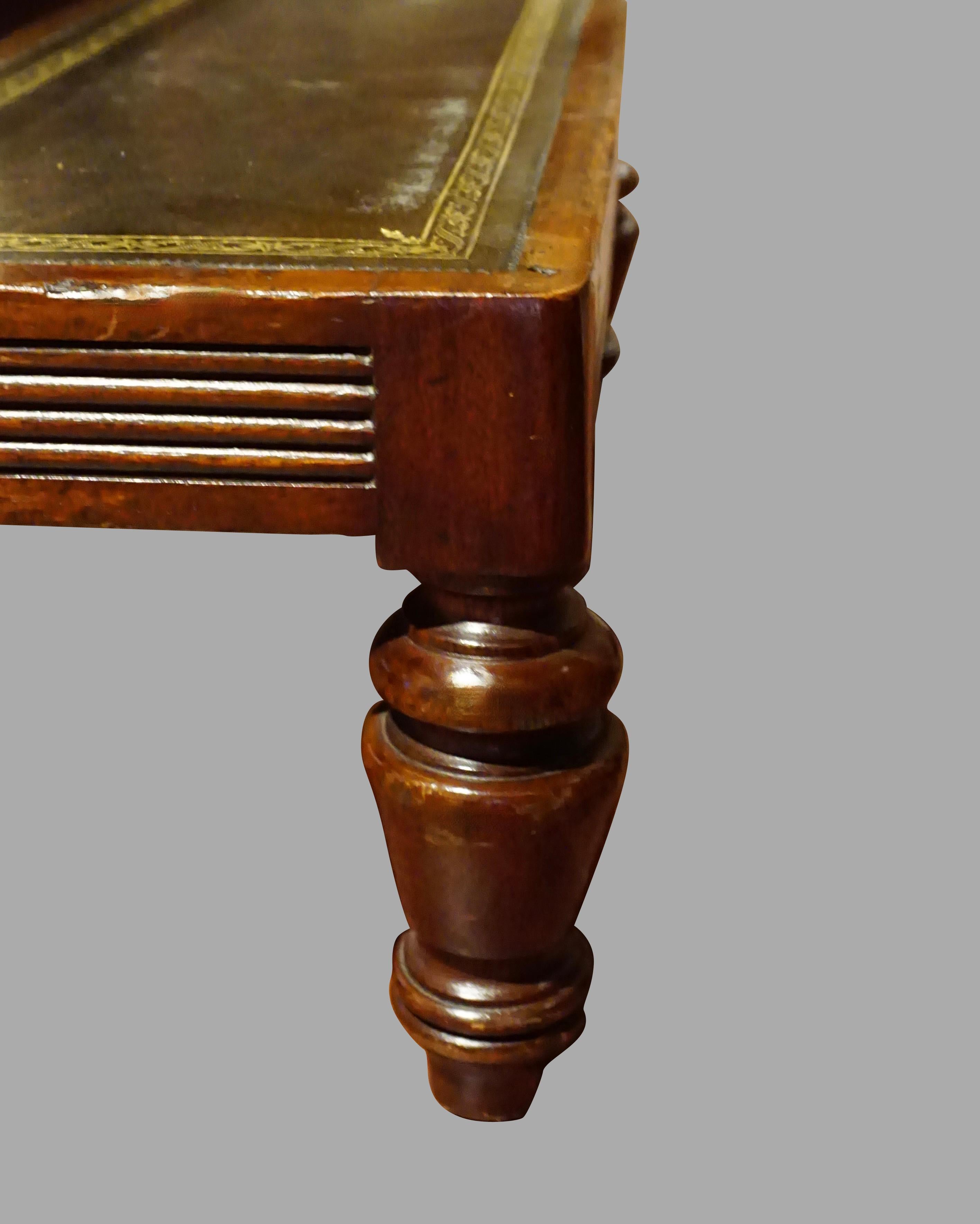 English Regency Style Metamorphic Library Table with Leather Lined ...