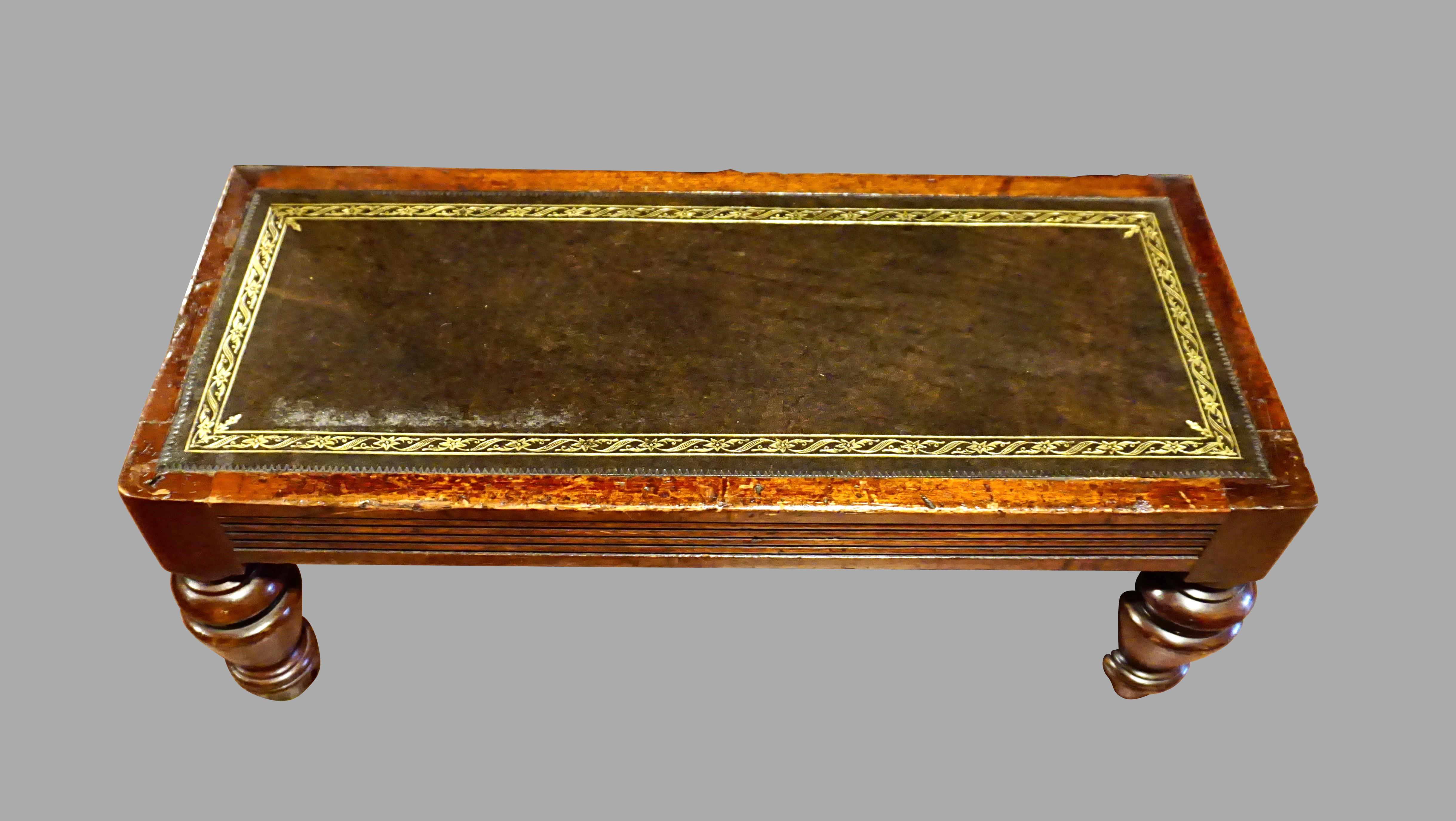 English Regency Style Metamorphic Library Table with Leather Lined ...