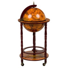 English Regency Style Novelty Mounted Globe Bar