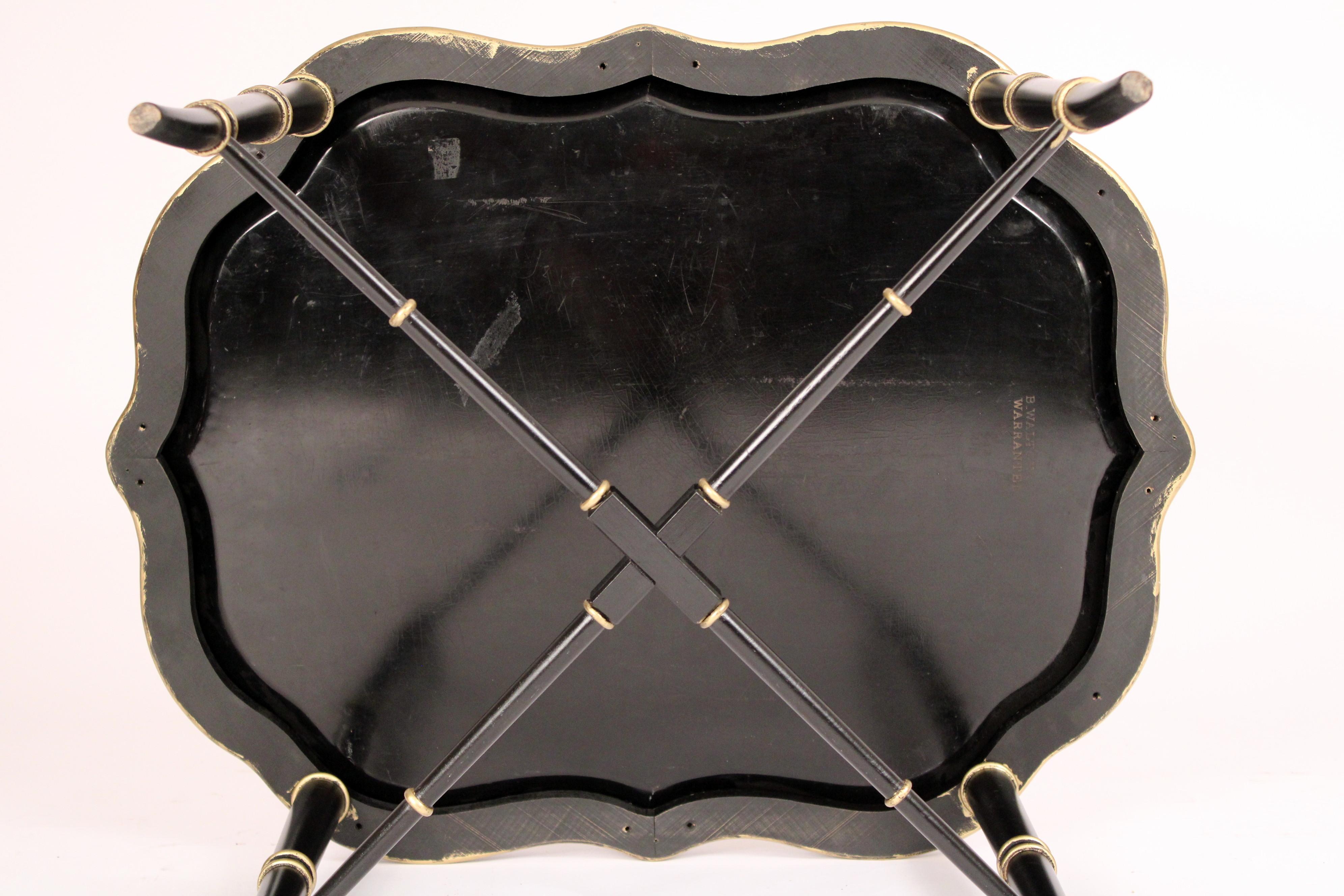 English Regency Style Paper Mache Tray Table For Sale 5