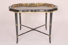 English Regency Style Paper Mache Tray Table